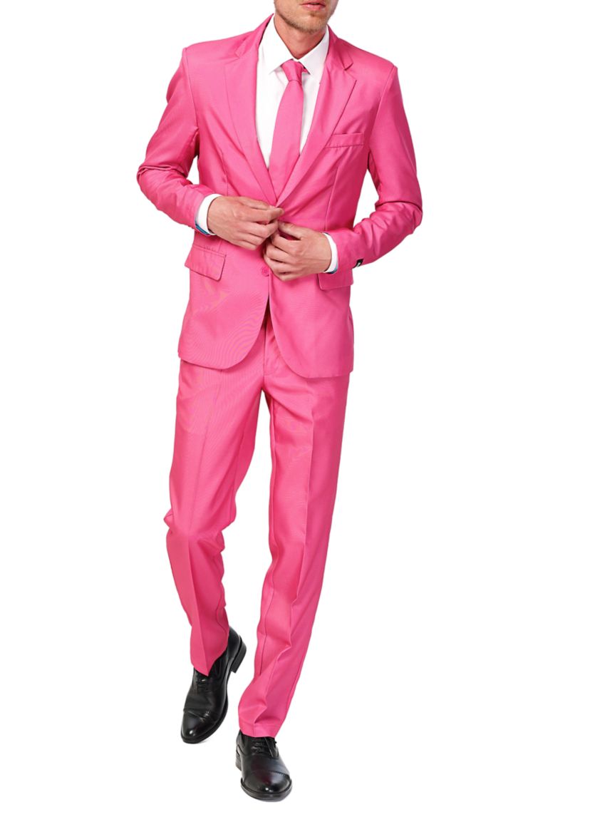 Solid Pink 2 Piece Suit + Tie