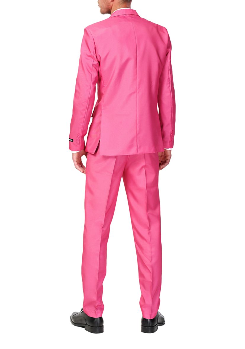 Solid Pink 2 Piece Suit + Tie