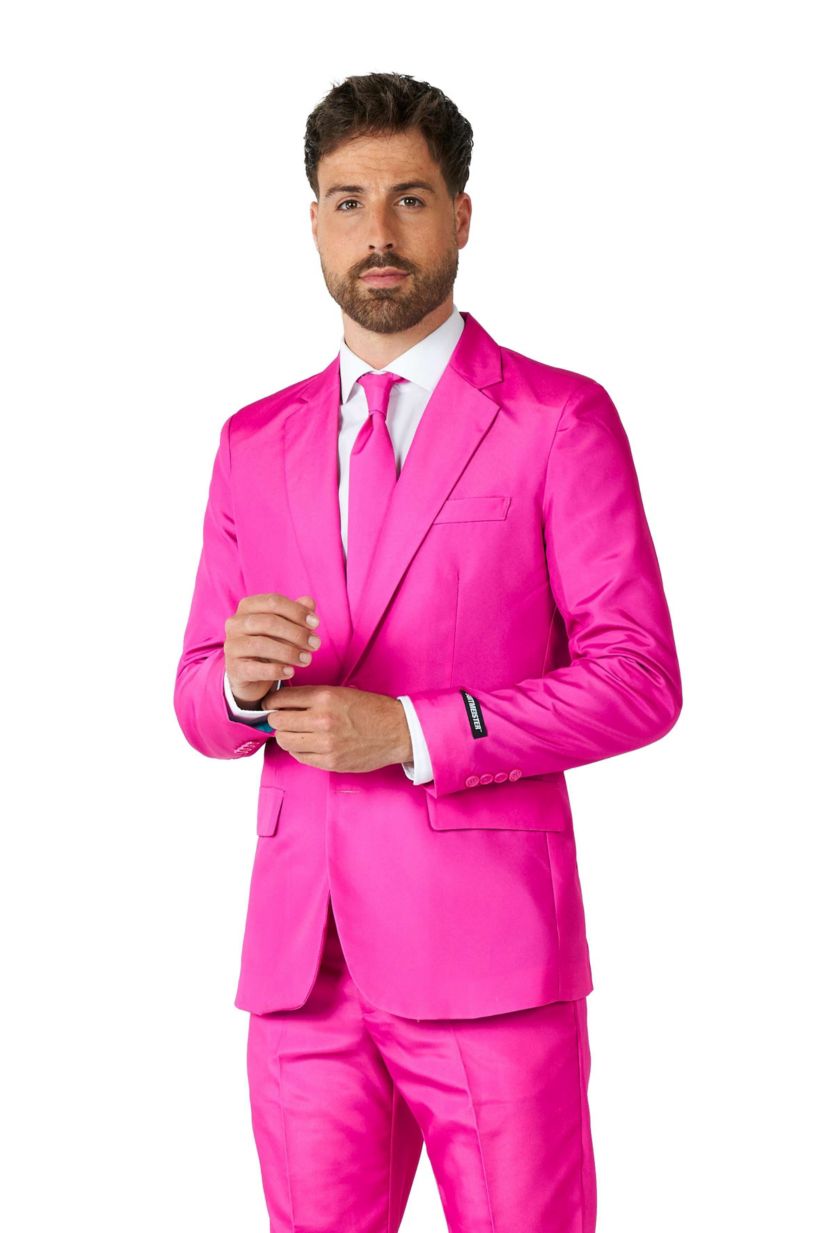 Solid Pink 2 Piece Suit + Tie