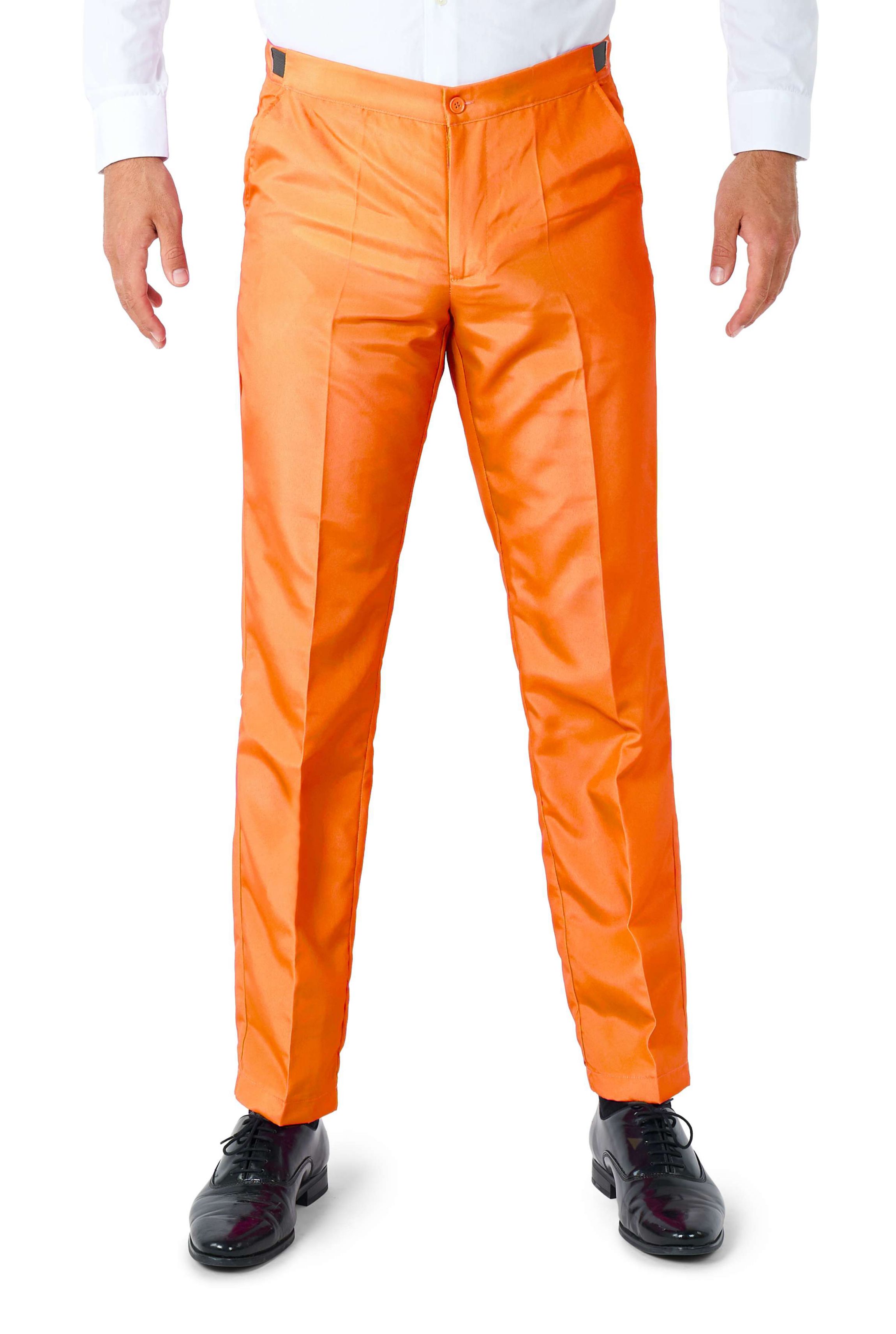 Solid Orange  2 Piece Suit + Tie