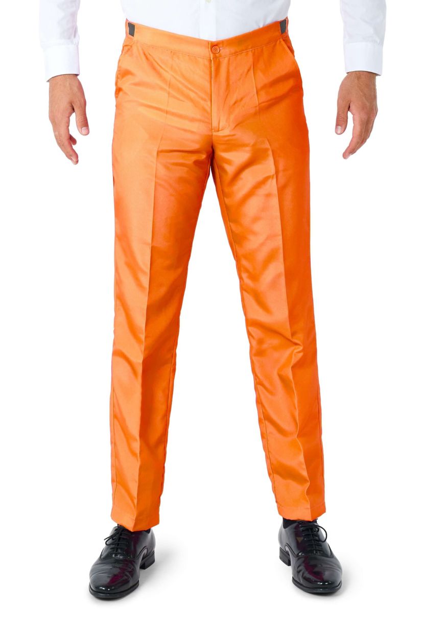 Solid Orange  2 Piece Suit + Tie