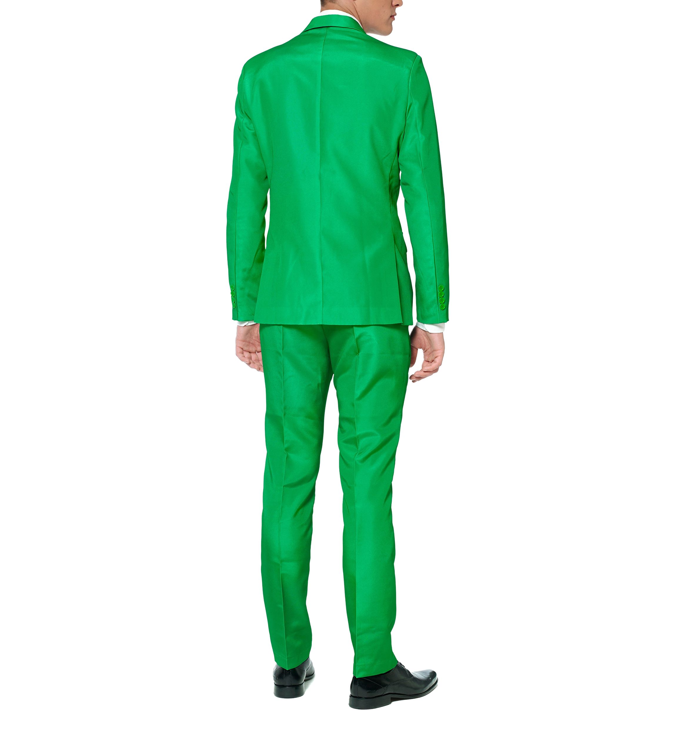 Solid Green 2 Piece Suit + Tie