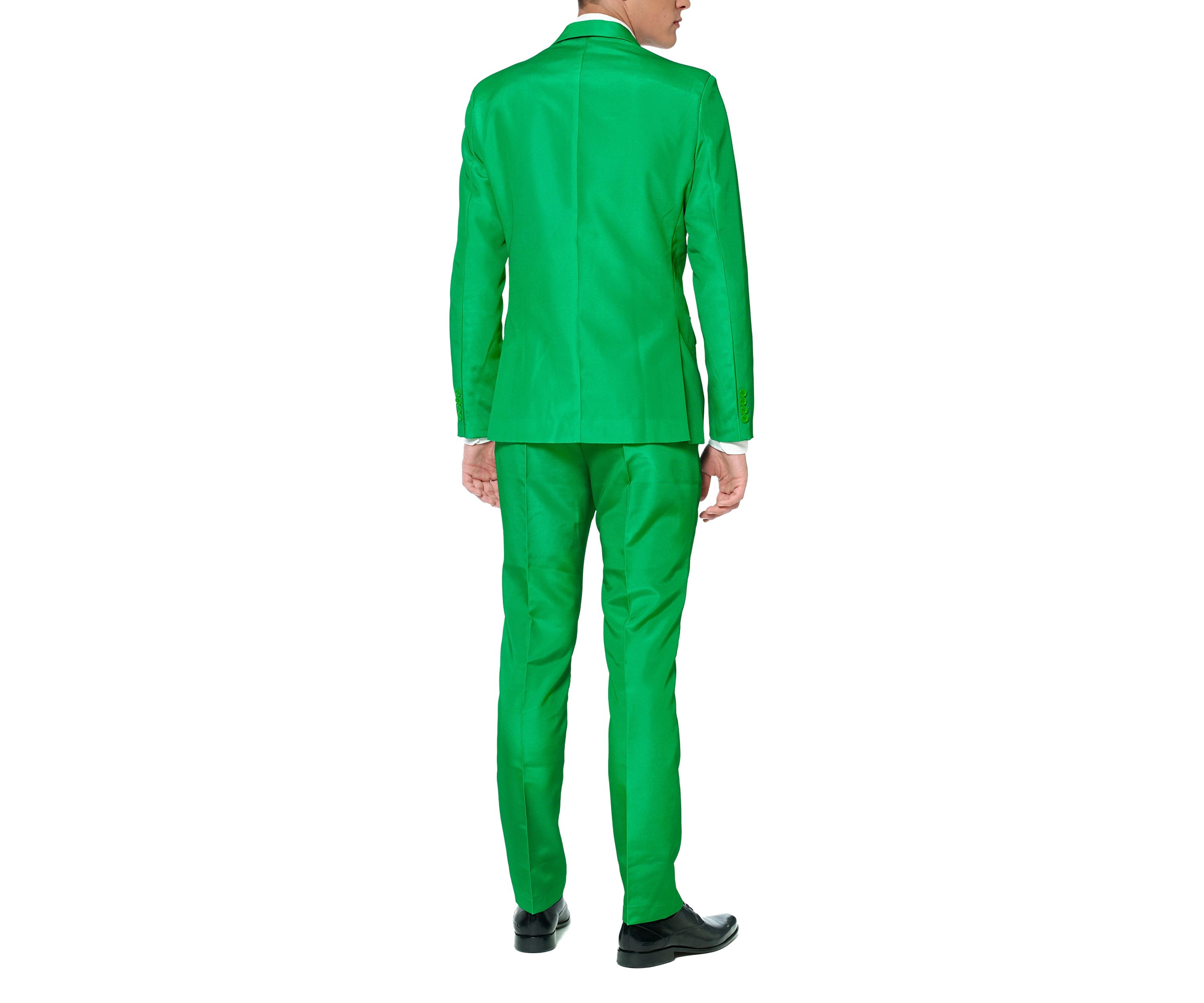 Solid Green 2 Piece Suit + Tie