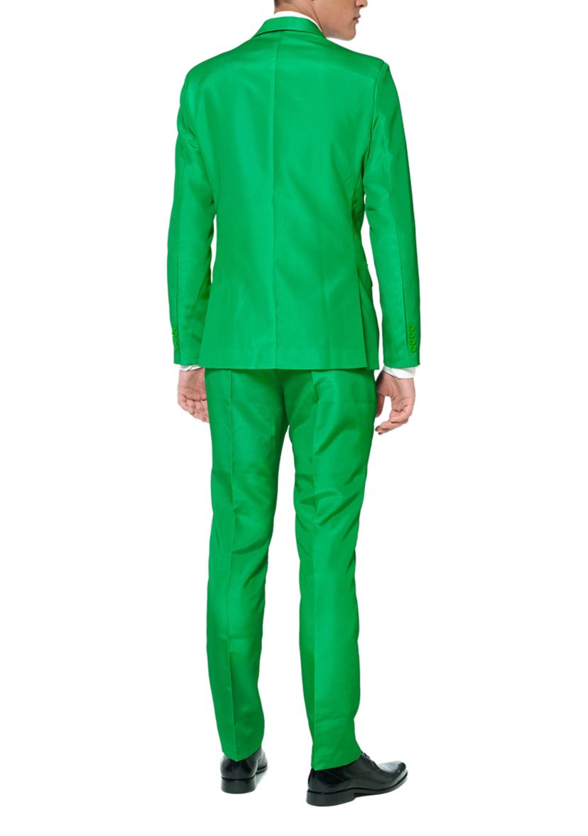 Solid Green 2 Piece Suit + Tie