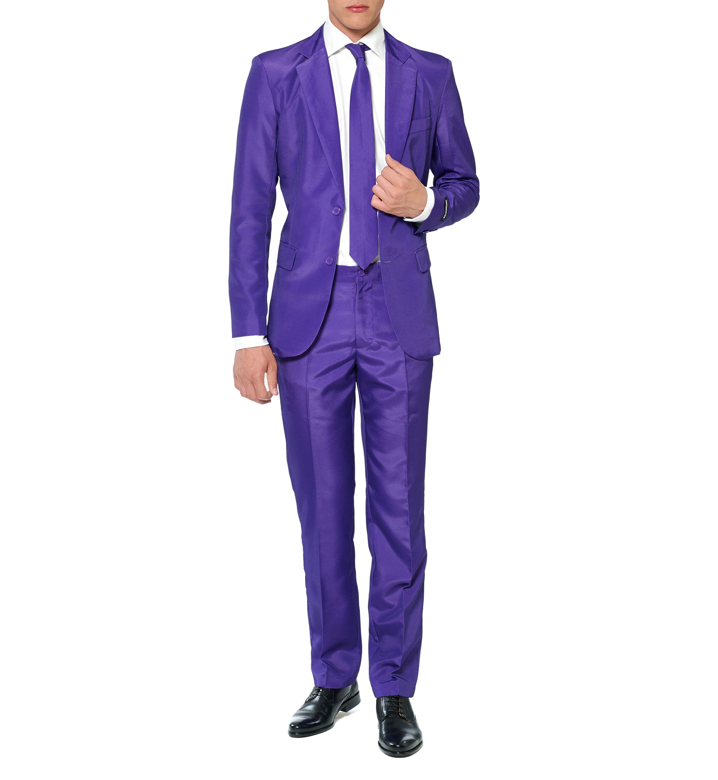 Solid Purple  2 Piece Suit + Tie