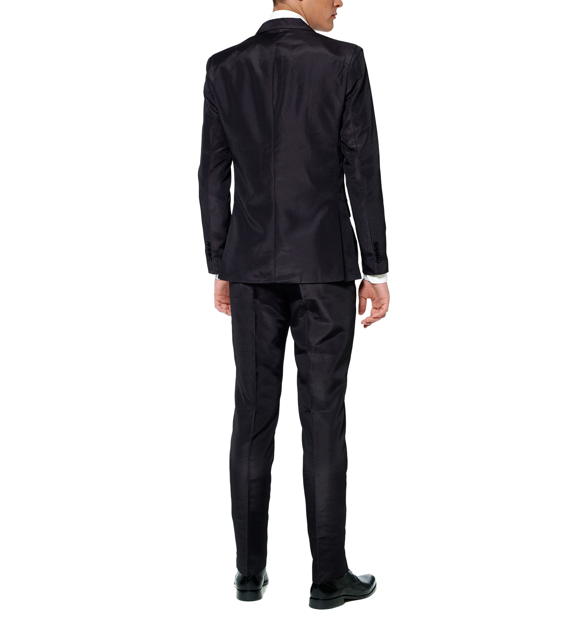 Solid Black  2 Piece Suit + Tie