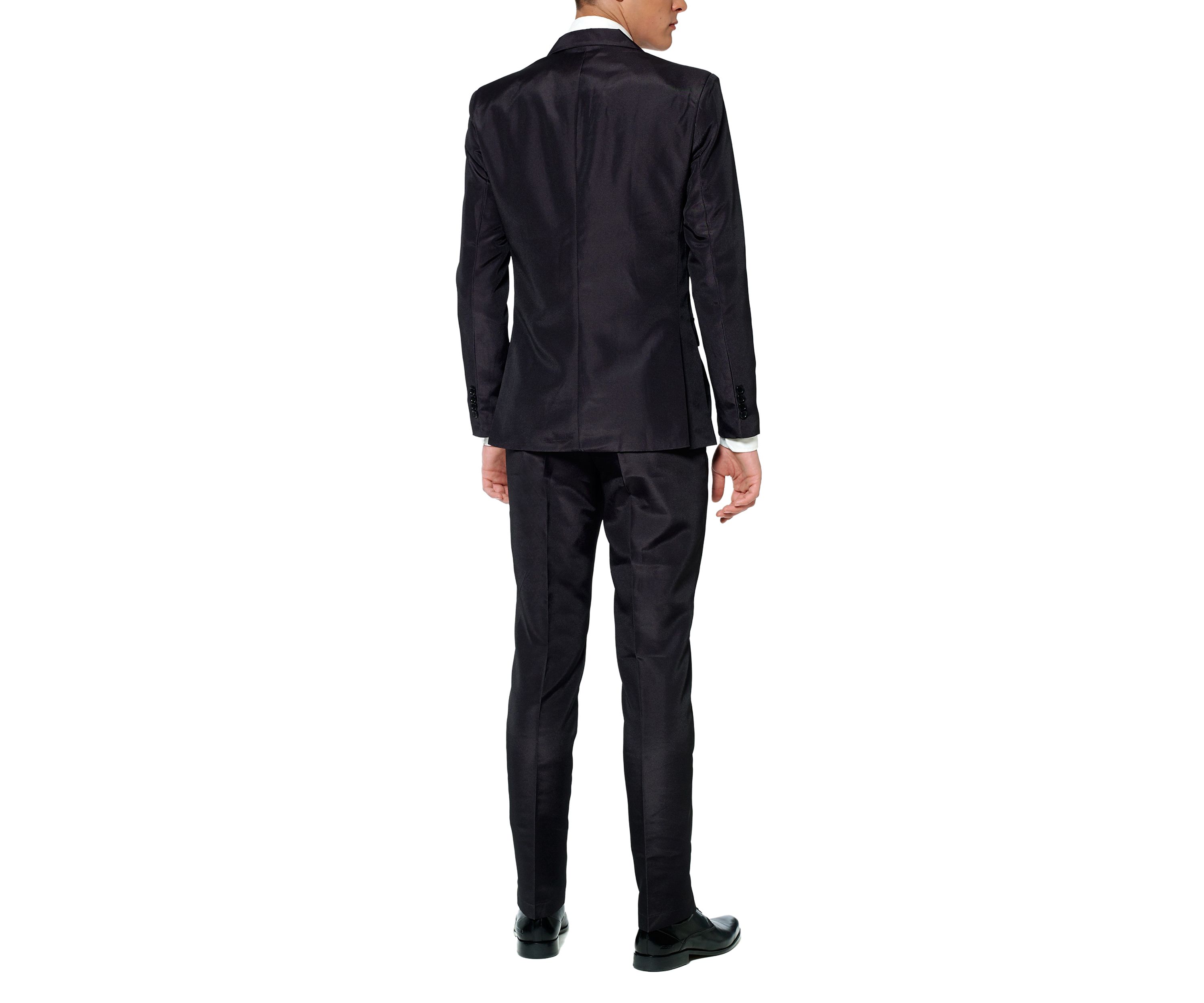 Solid Black  2 Piece Suit + Tie