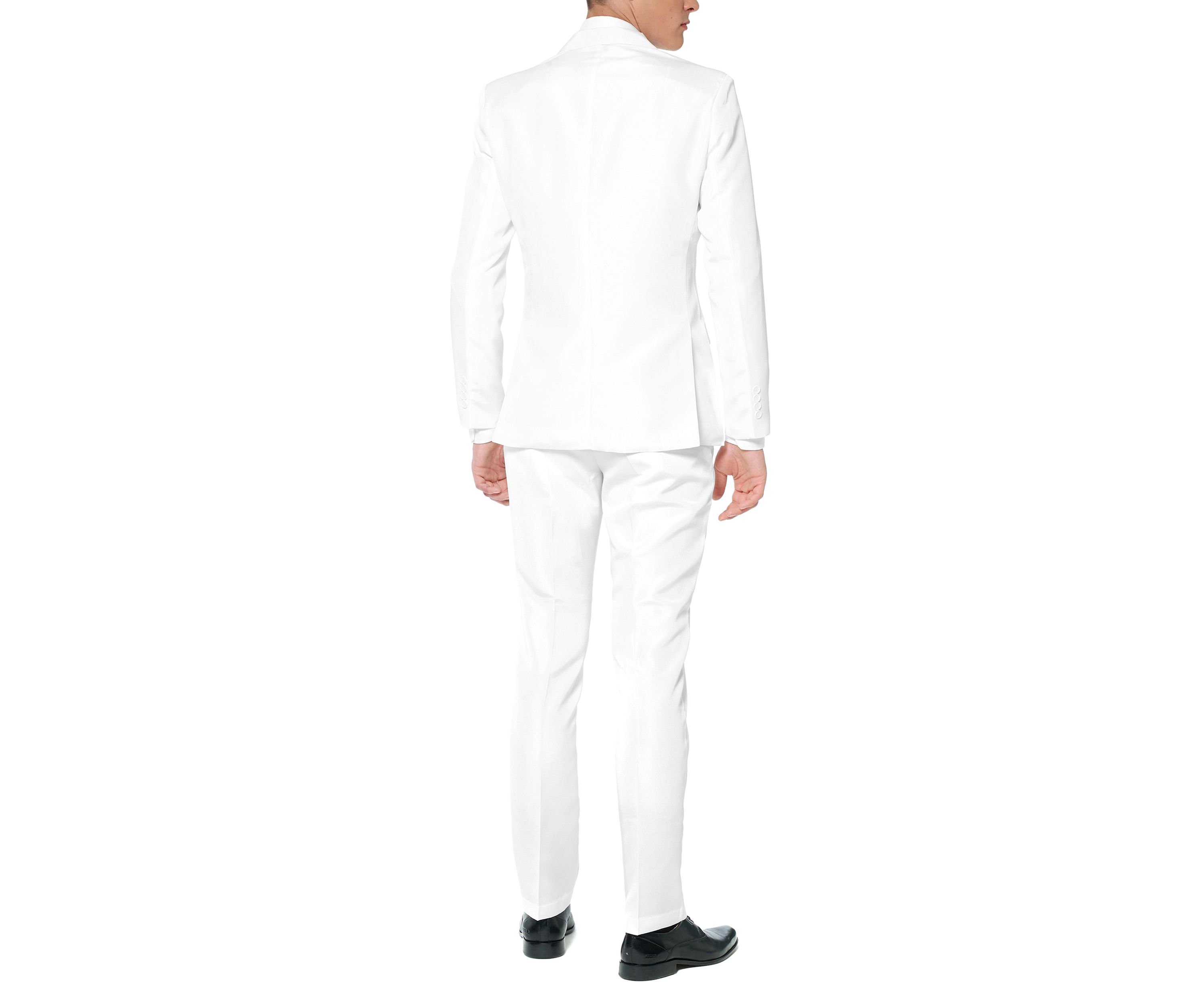 Solid White  2 Piece Suit + Tie