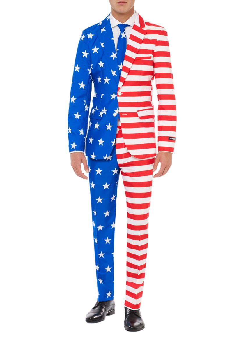 USA Flag  2 Piece Suit + Tie