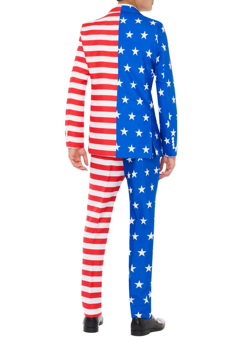USA Flag  2 Piece Suit + Tie
