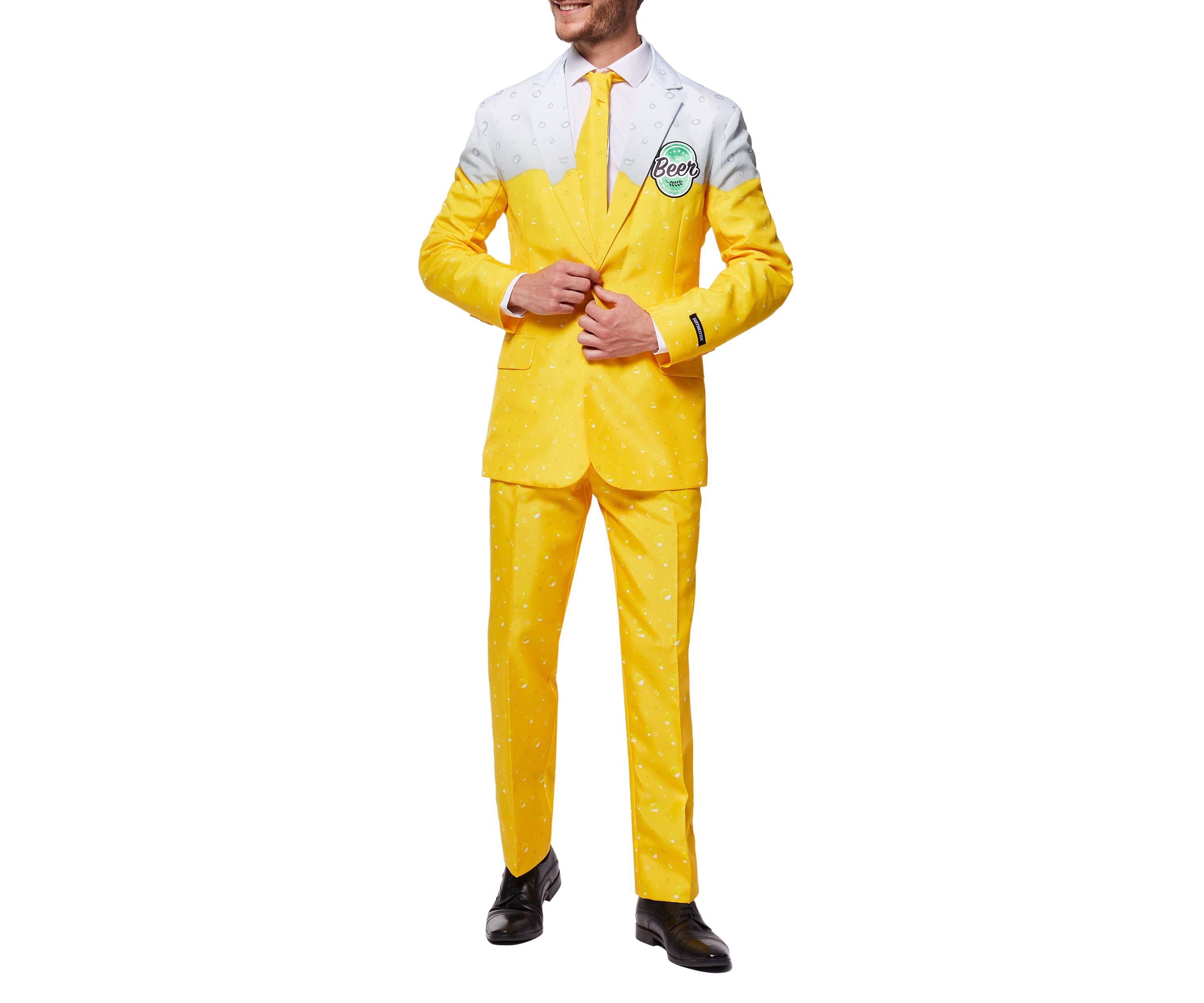 Premium Beer Yellow  2 Piece Suit + Tie