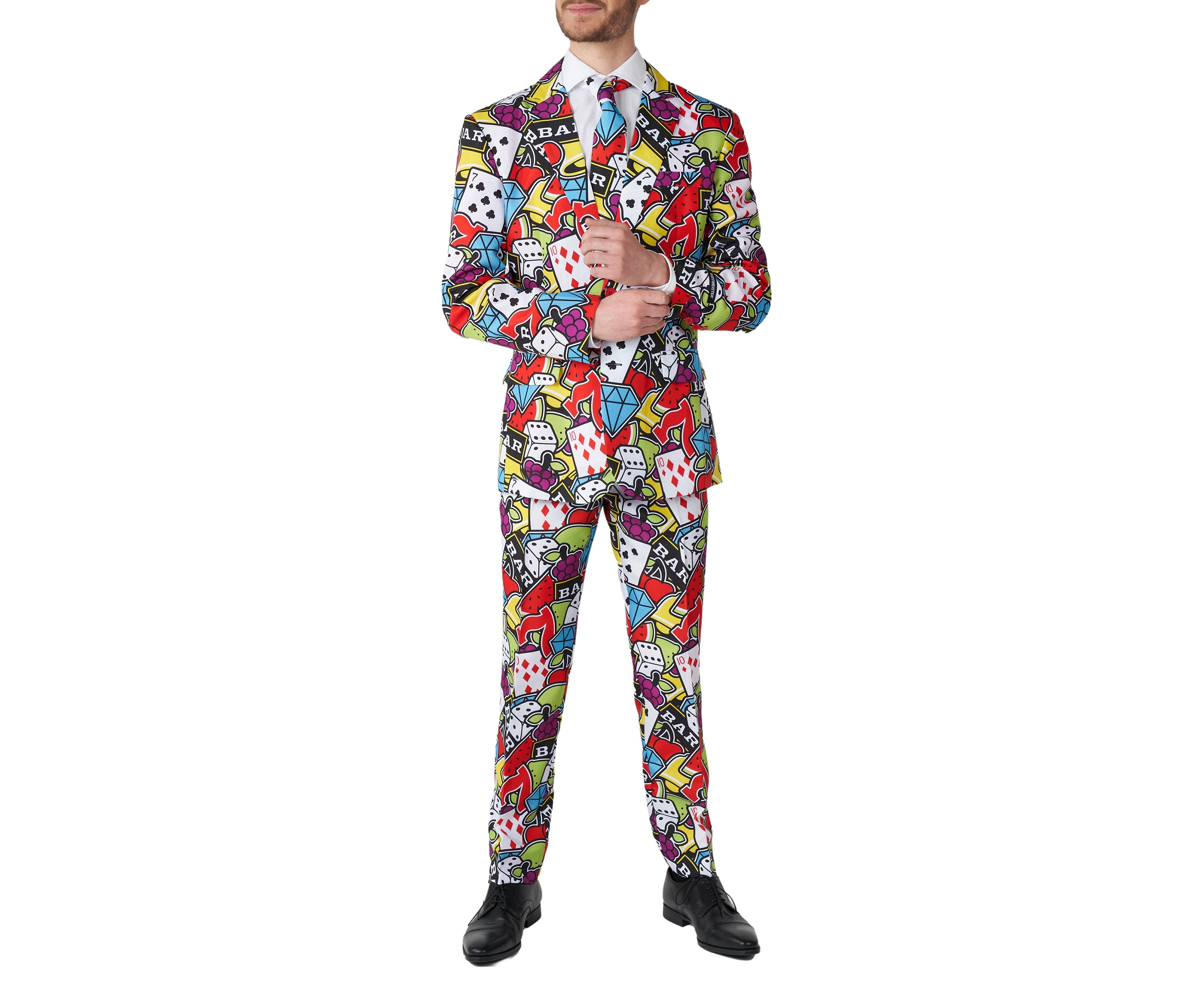 Casino Icons 2 Piece Suit + Tie