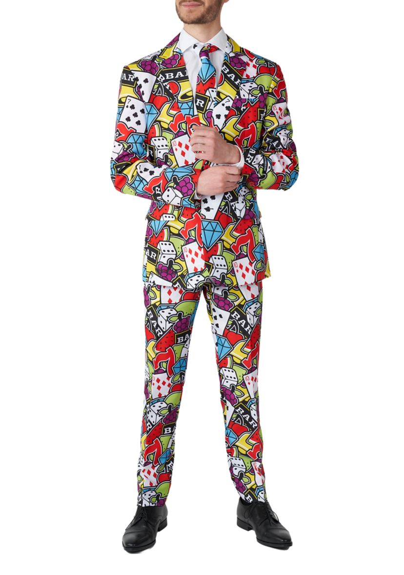 Casino Icons 2 Piece Suit + Tie