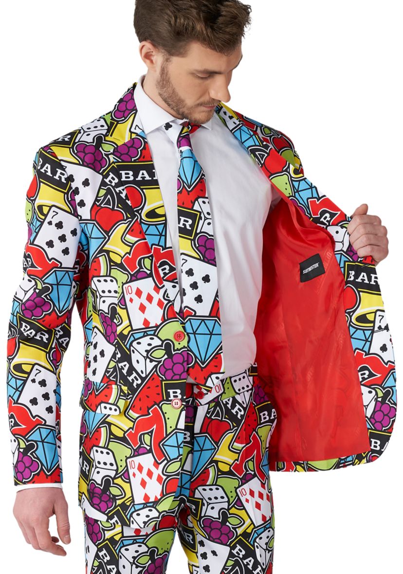 Casino Icons 2 Piece Suit + Tie