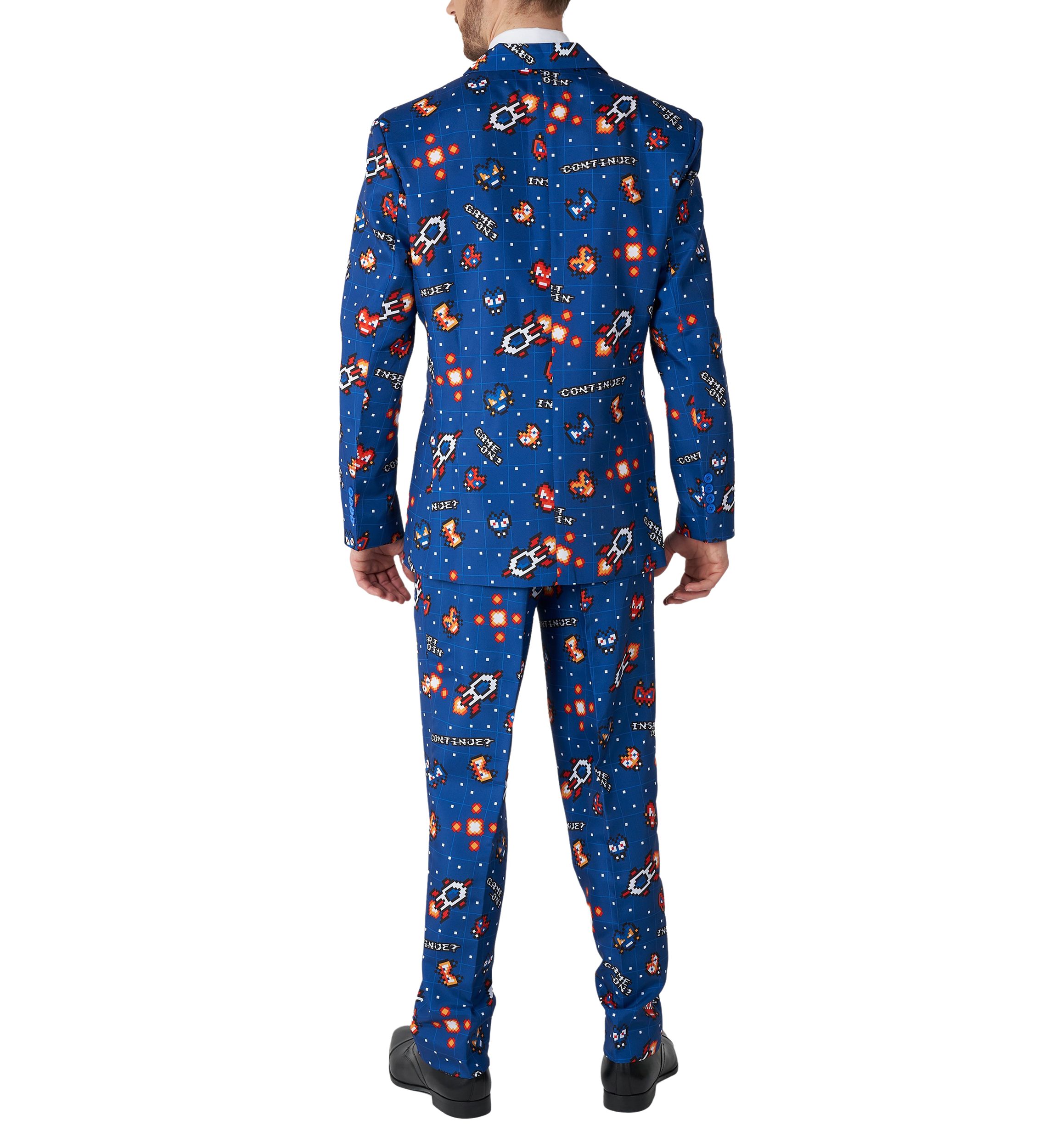 Retro Gamer Navy  2 Piece Suit + Tie