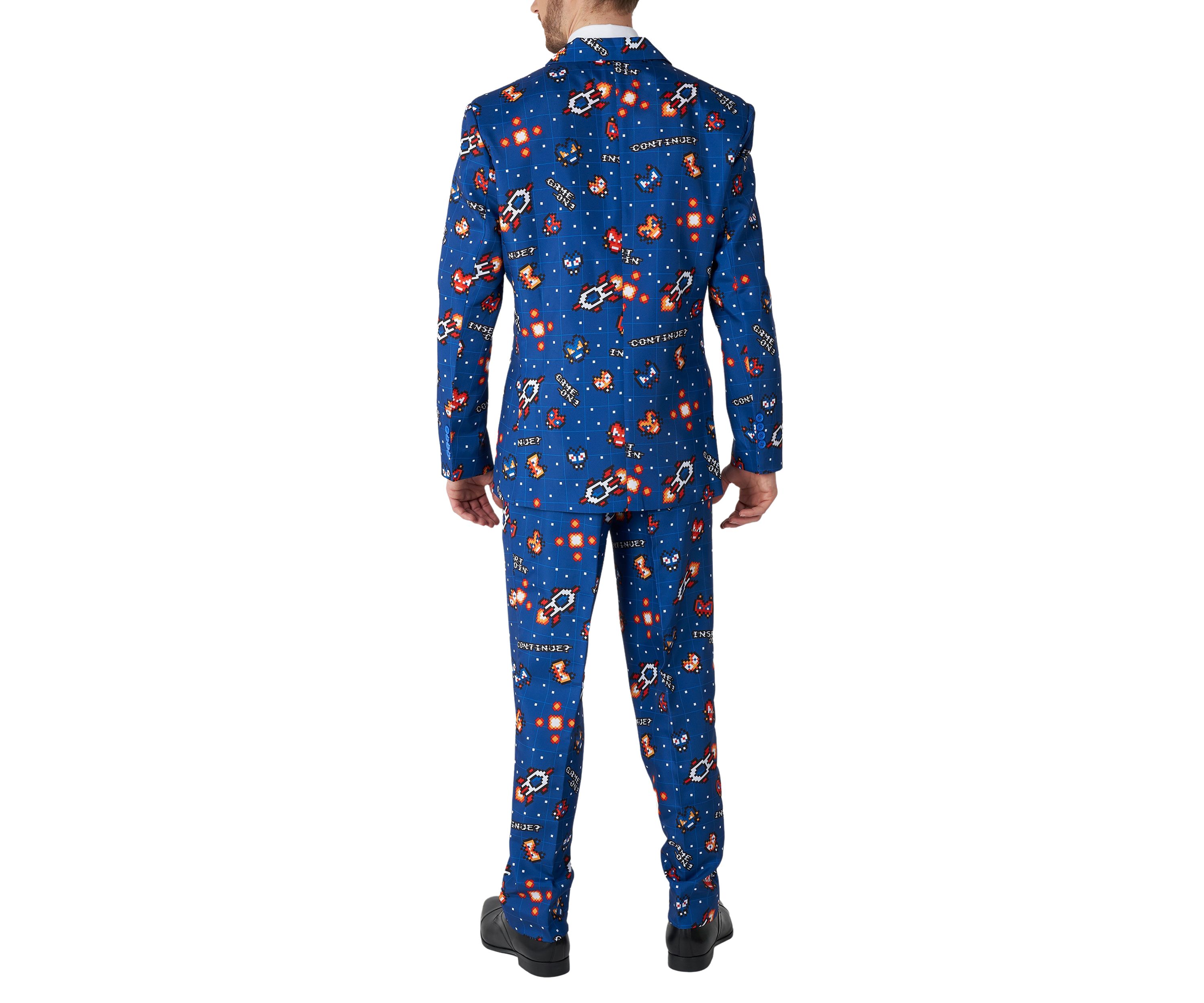 Retro Gamer Navy  2 Piece Suit + Tie
