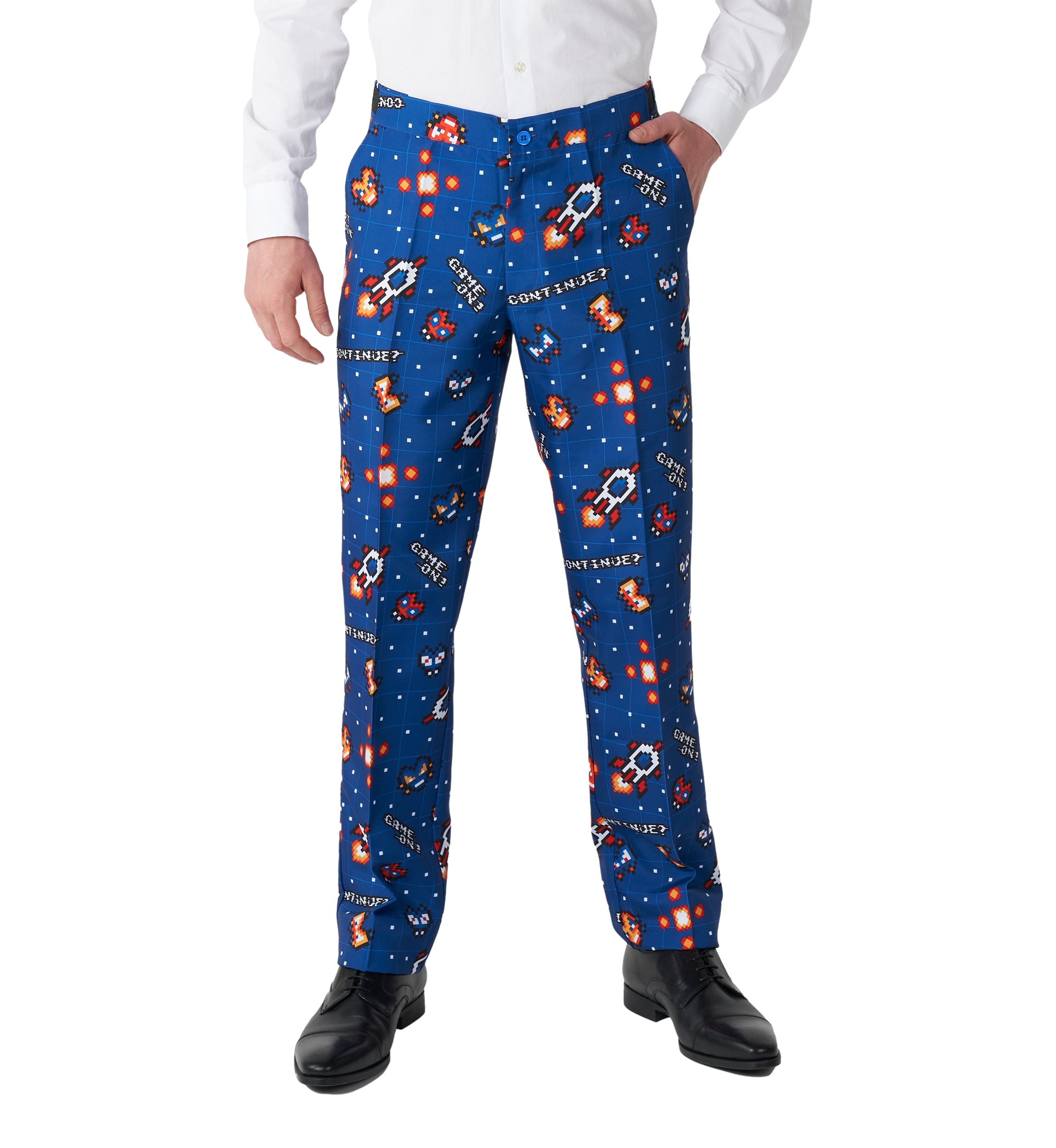 Retro Gamer Navy  2 Piece Suit + Tie