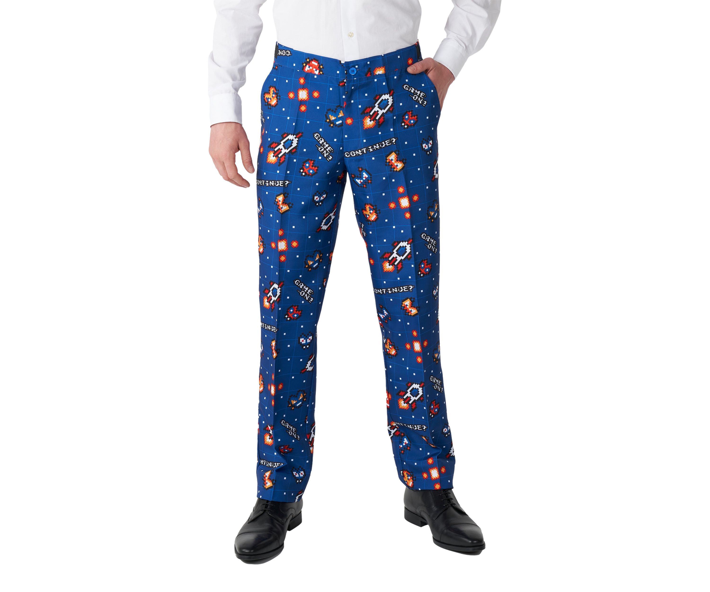 Retro Gamer Navy  2 Piece Suit + Tie