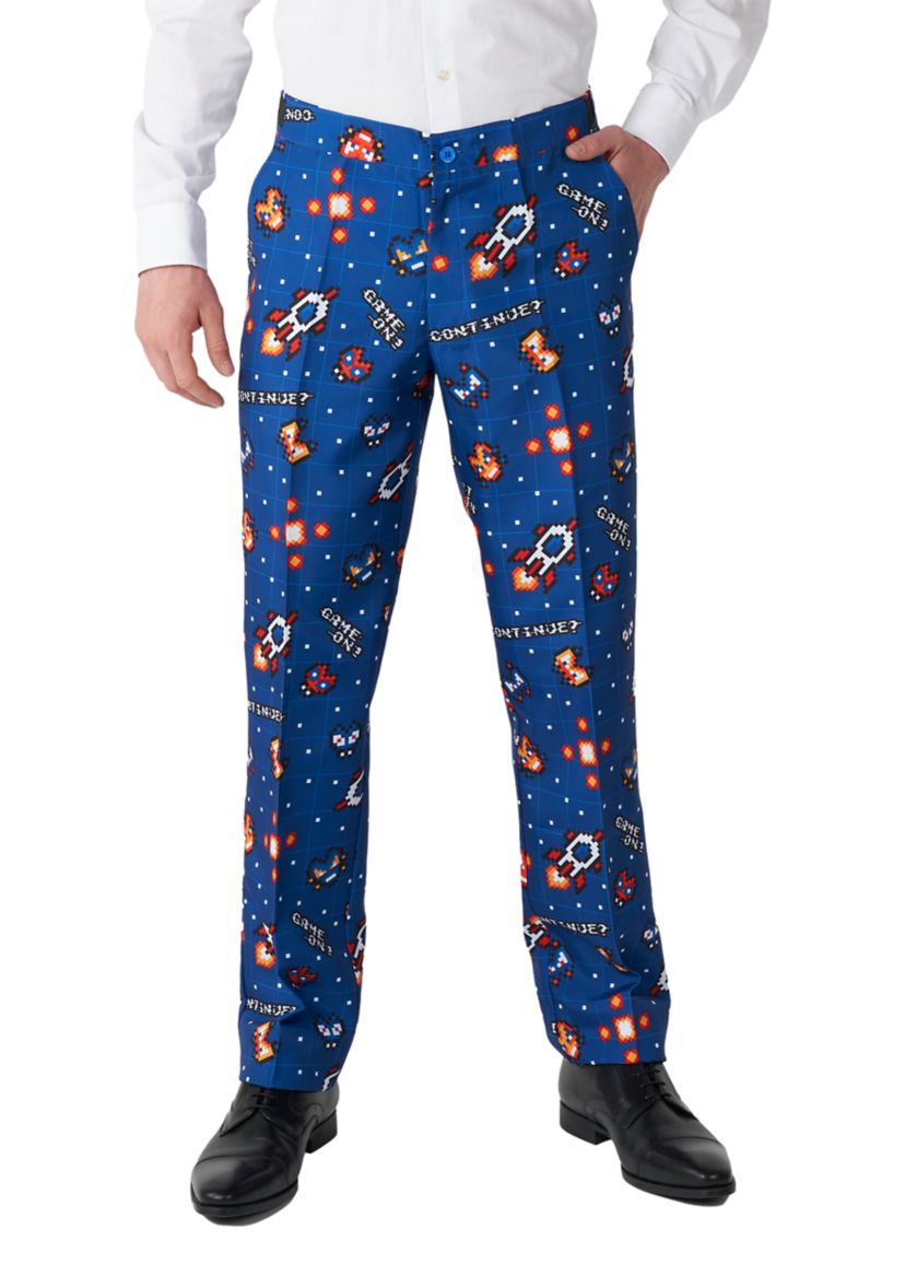 Retro Gamer Navy  2 Piece Suit + Tie