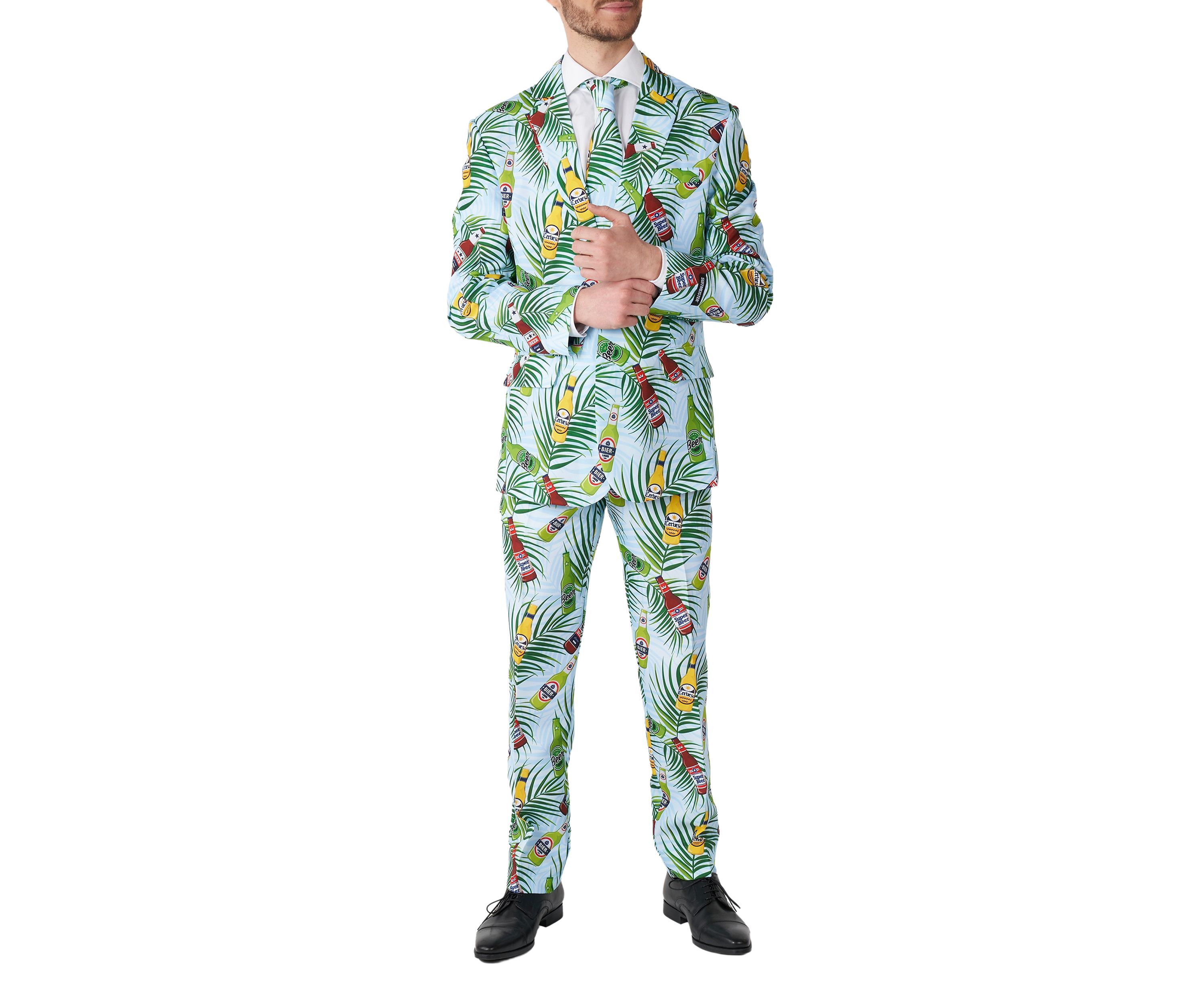 Tropical Beers Blue 2 Piece Suit + Tie