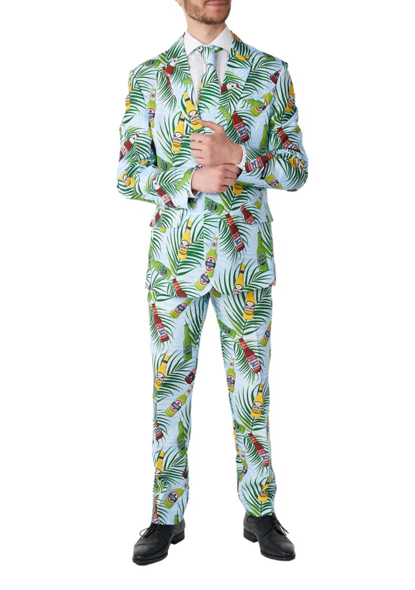 Tropical Beers Blue 2 Piece Suit + Tie