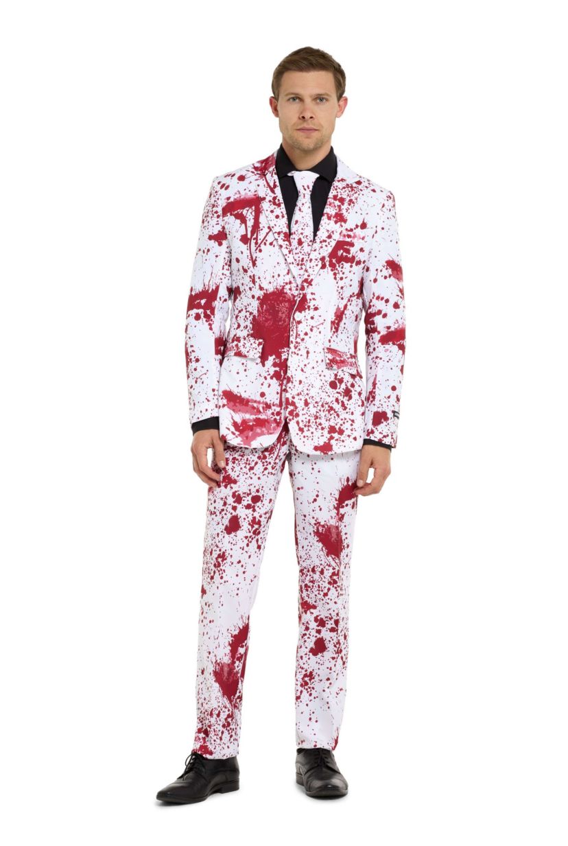 Bloody  White   2 Piece Suit + Tie