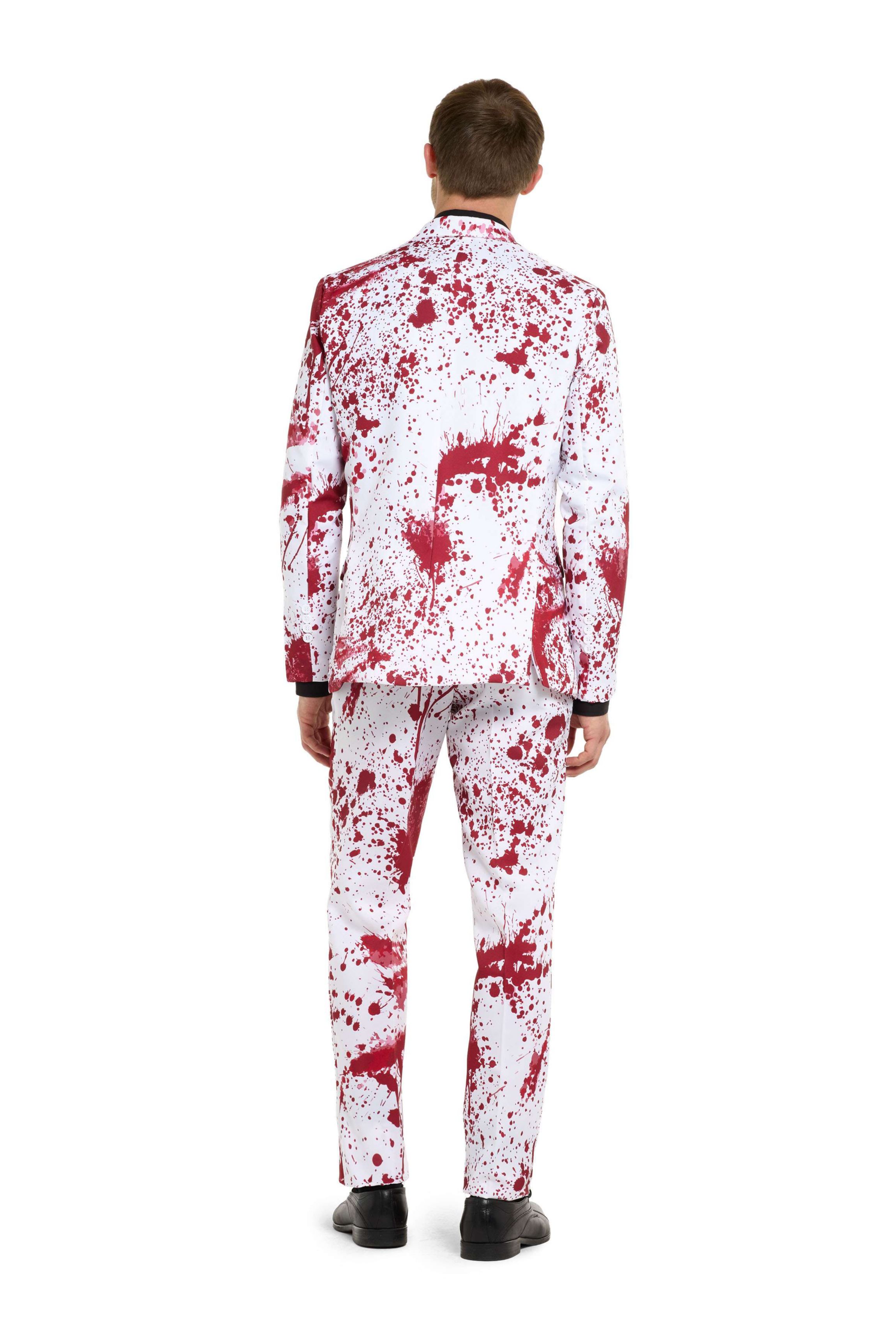 Bloody  White   2 Piece Suit + Tie