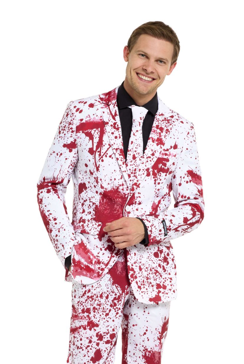Bloody  White   2 Piece Suit + Tie