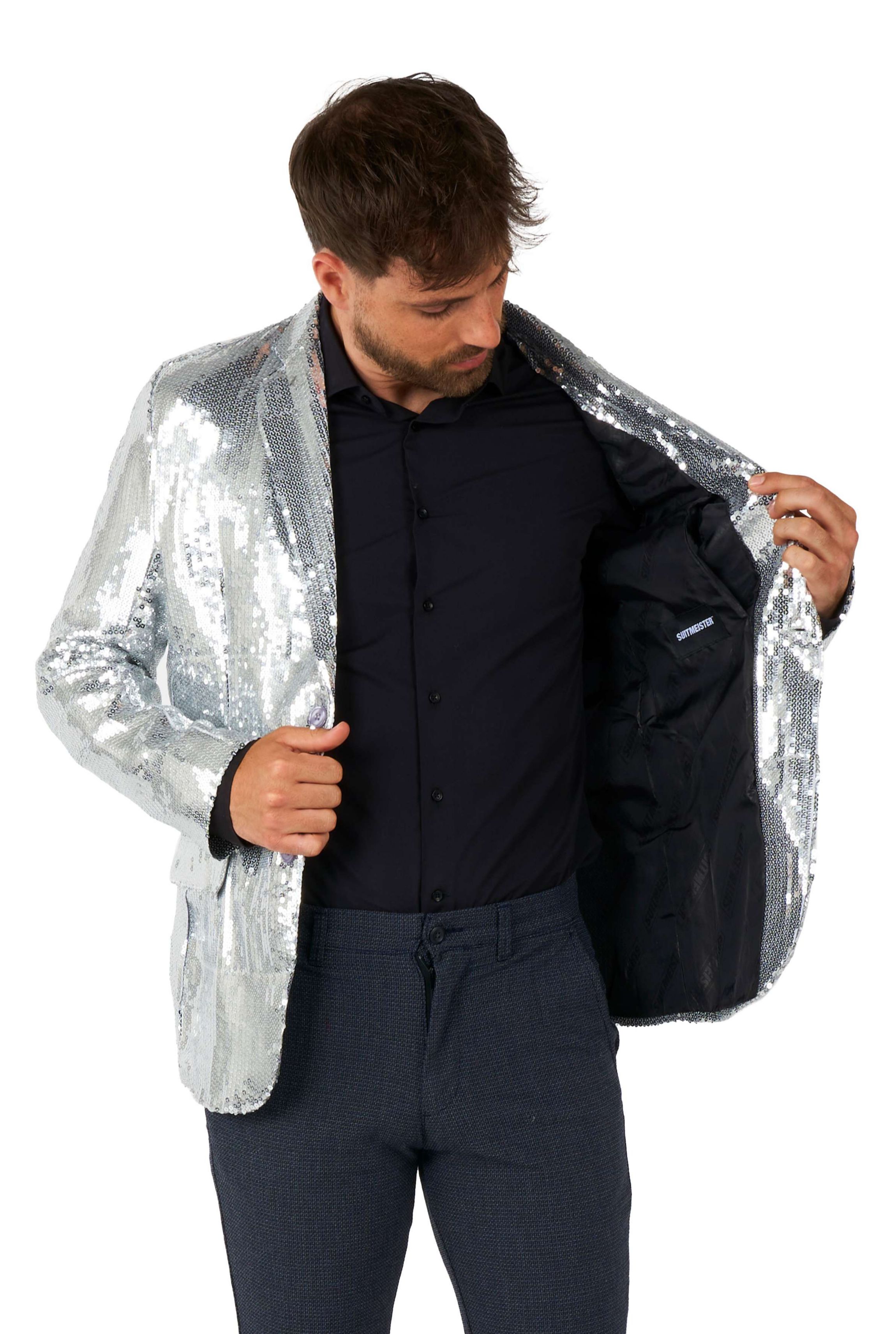 Sequins Silver Blazer