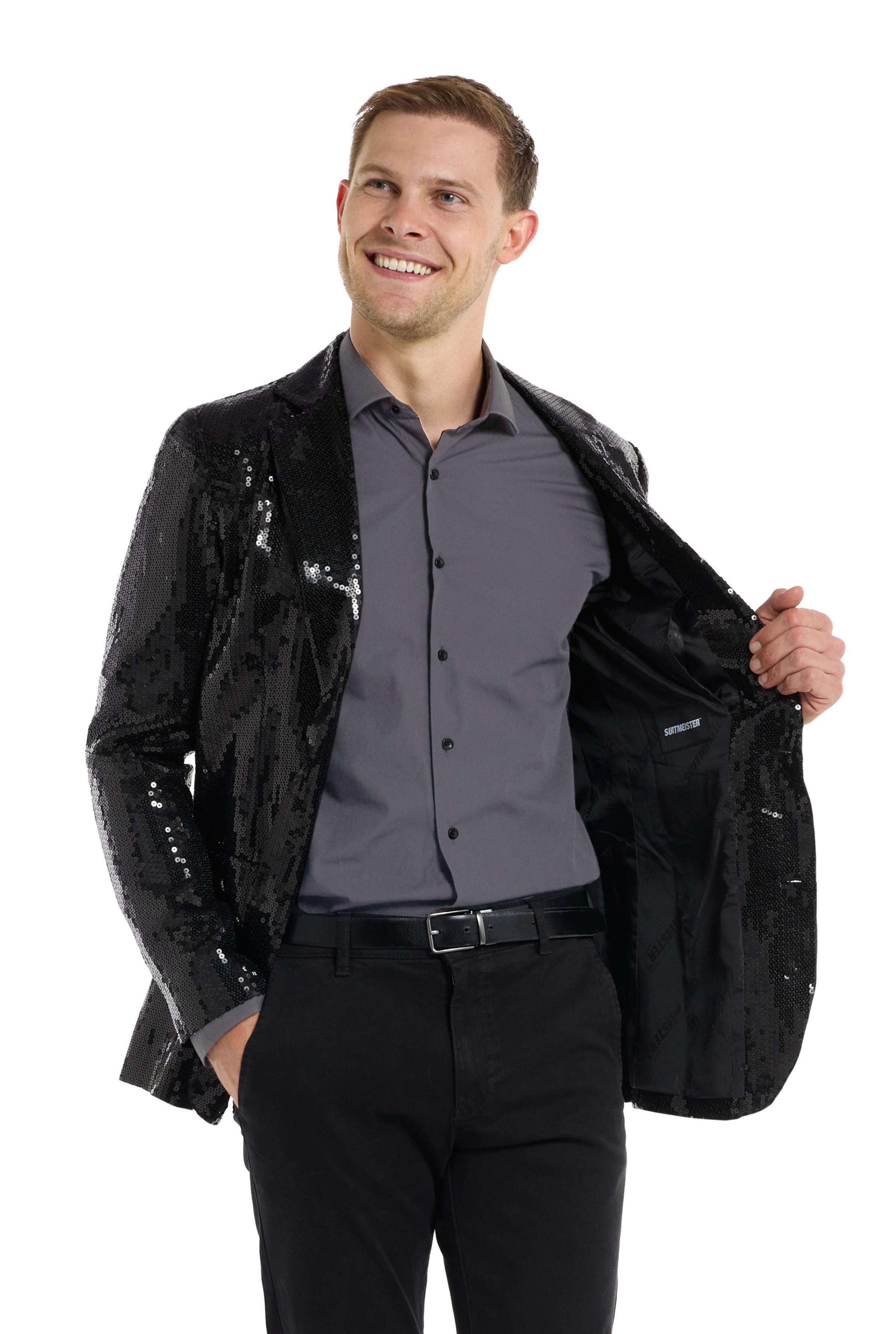 Suitmeister Sequins Black Blazer