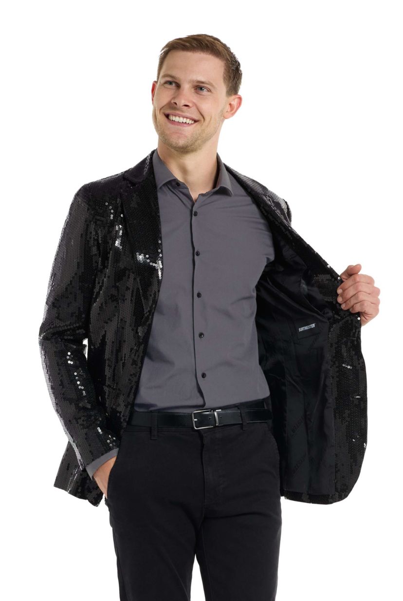 Suitmeister Sequins Black Blazer
