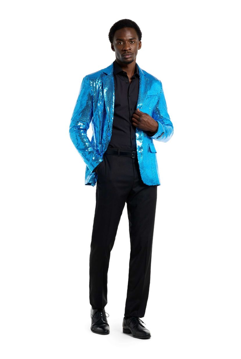 Suitmeister Sequins Blue Blazer
