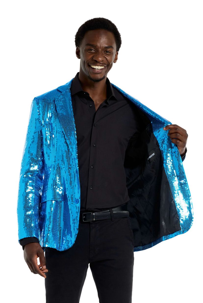 Suitmeister Sequins Blue Blazer