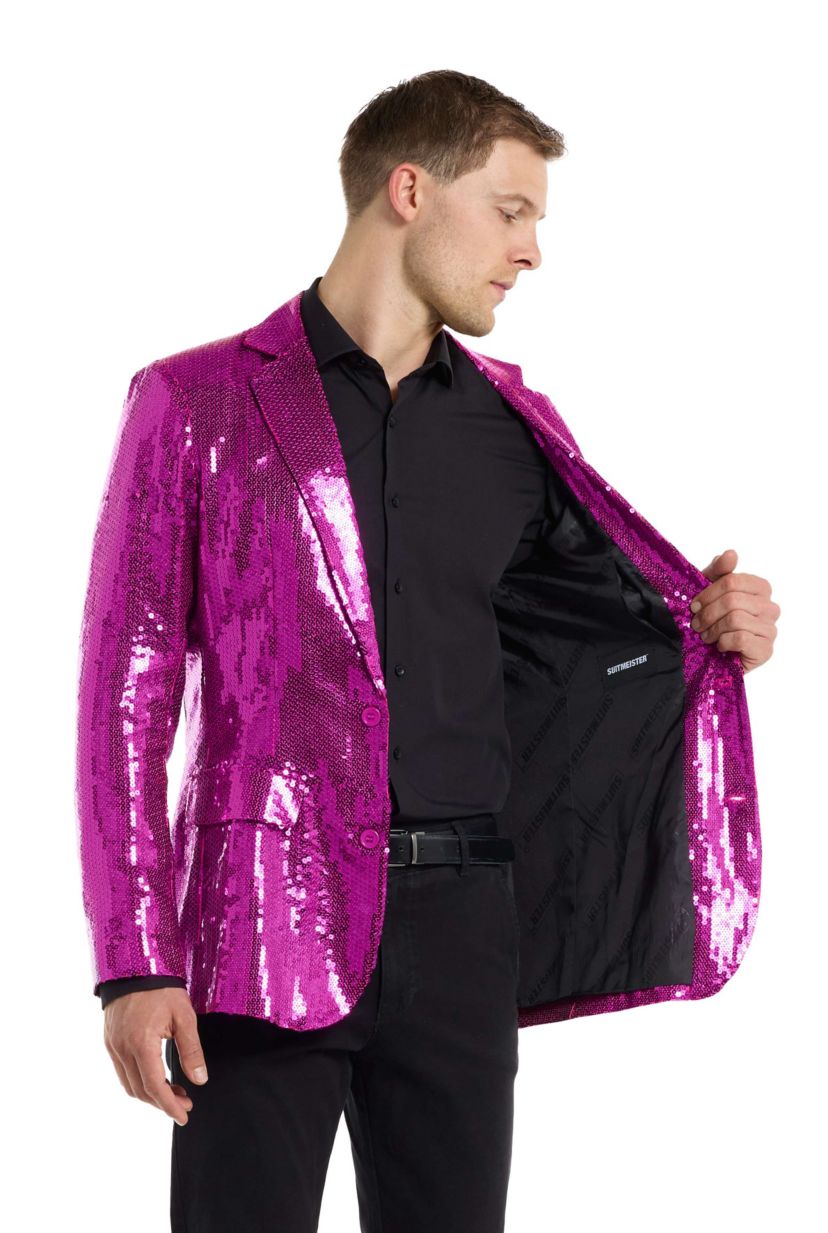 Suitmeister Sequins Pink Blazer