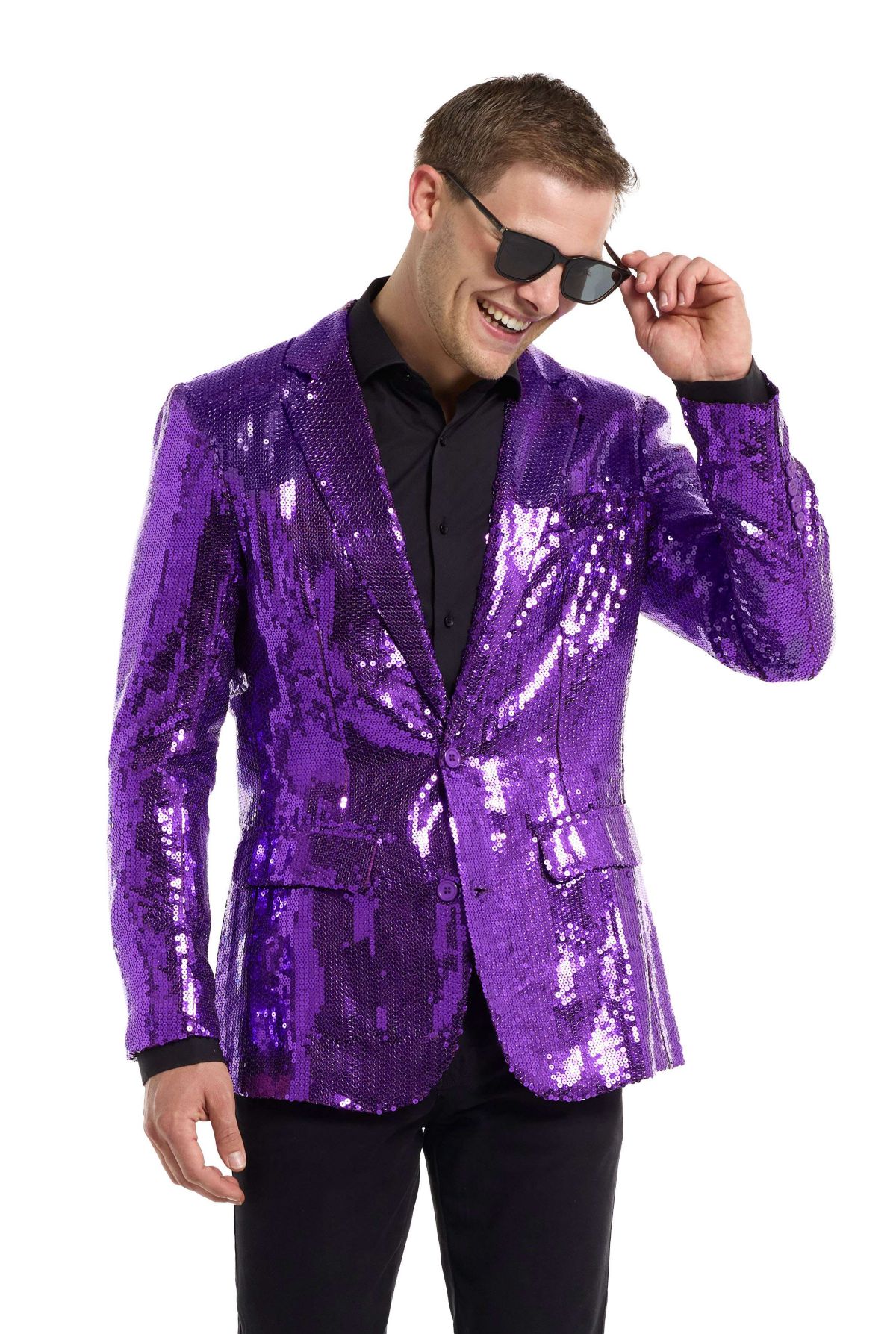 Suitmeister Sequins Purple Blazer