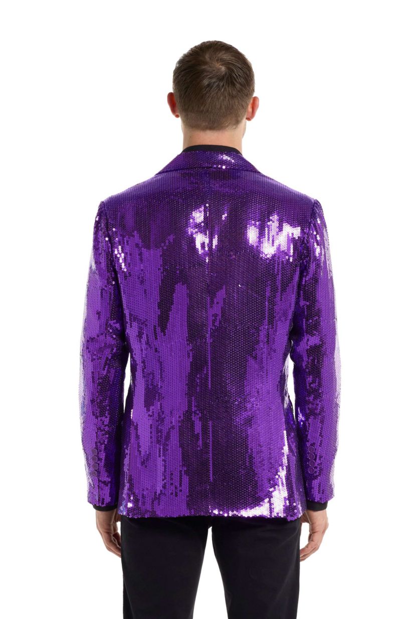 Suitmeister Sequins Purple Blazer