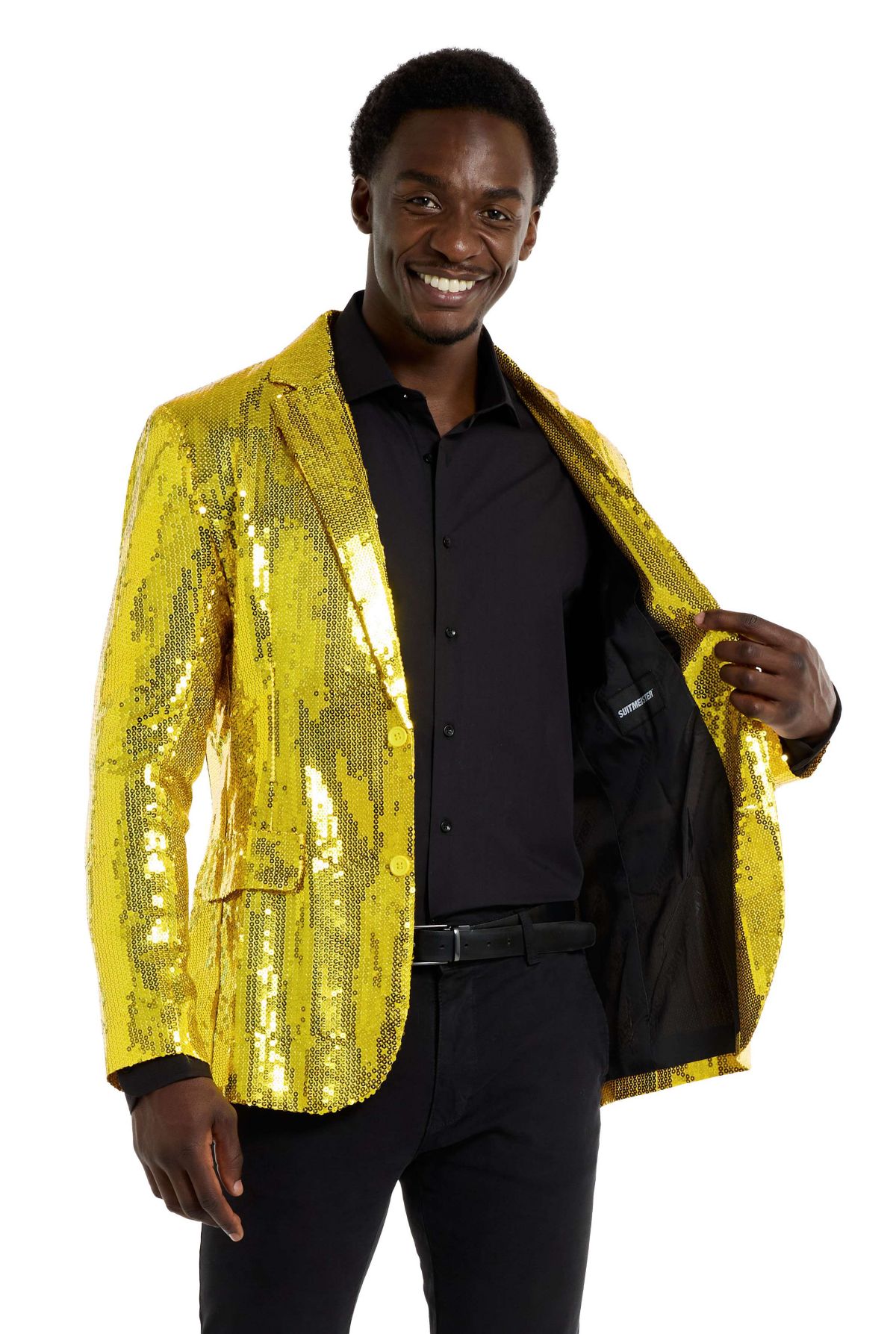 Suitmeister Sequins Yellow Blazer