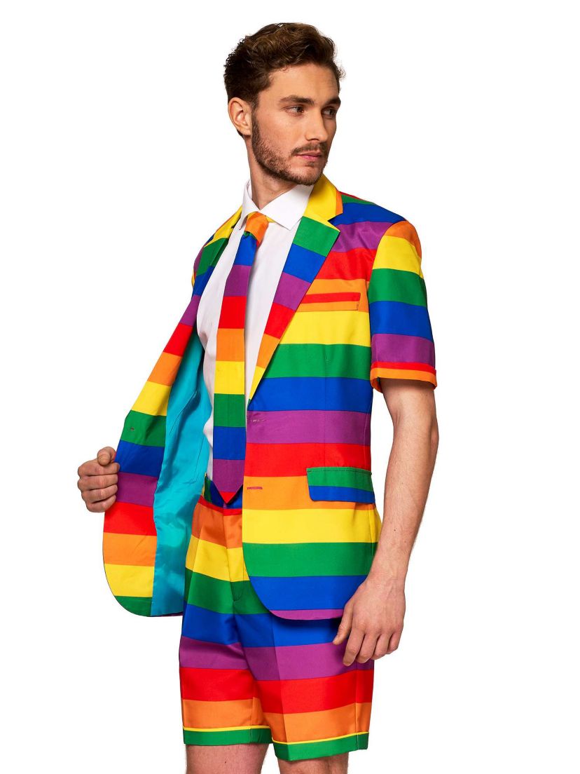 SUMMER Rainbow  2 Piece Suit + Tie