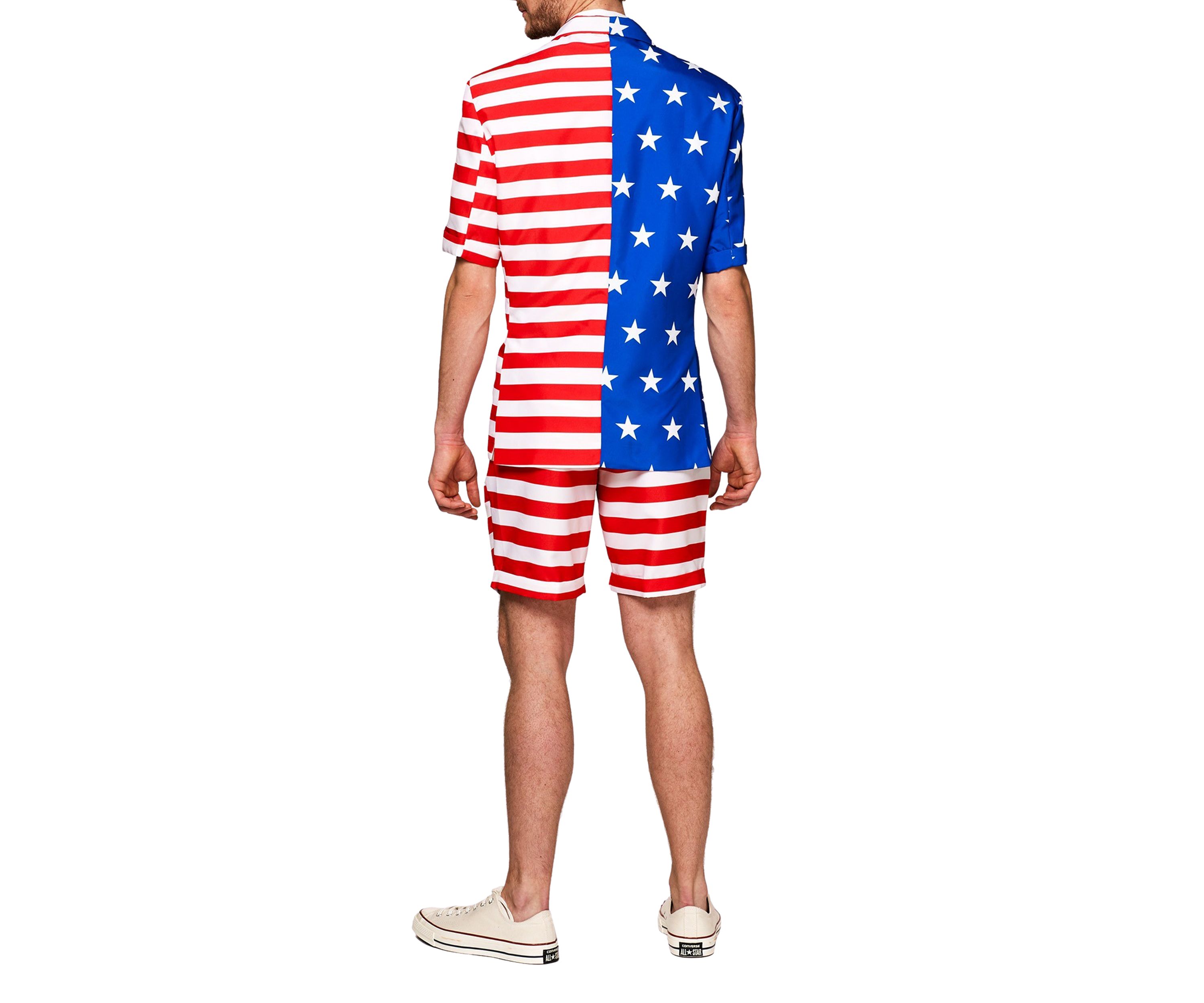 SUMMER USA Flag  2 Piece Suit + Tie