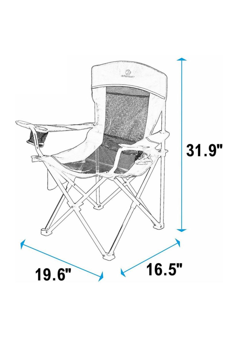 Portable Oversize Mesh Camping Chair With Storage Bag
