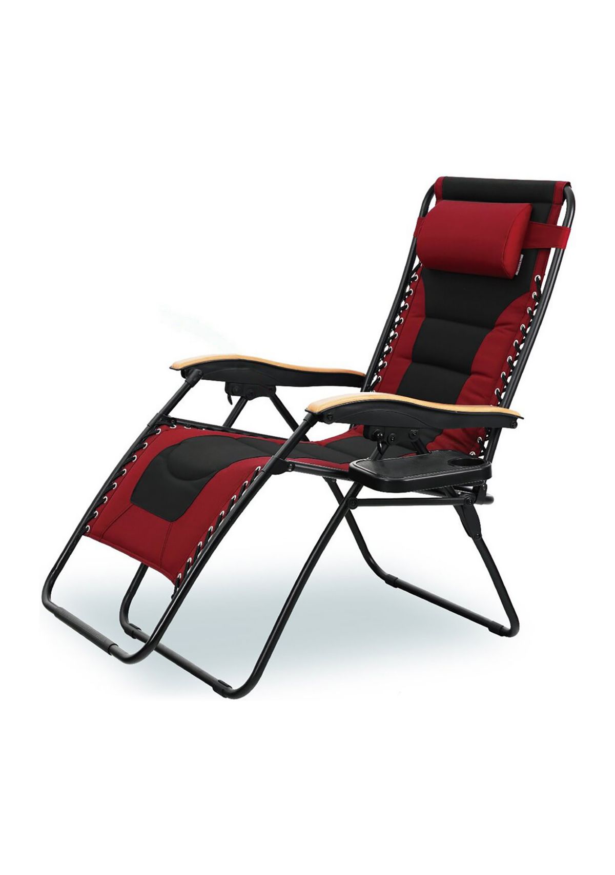 Lufuma Folding Oversized Zero Gravity Lounge Chair with Cup Holder