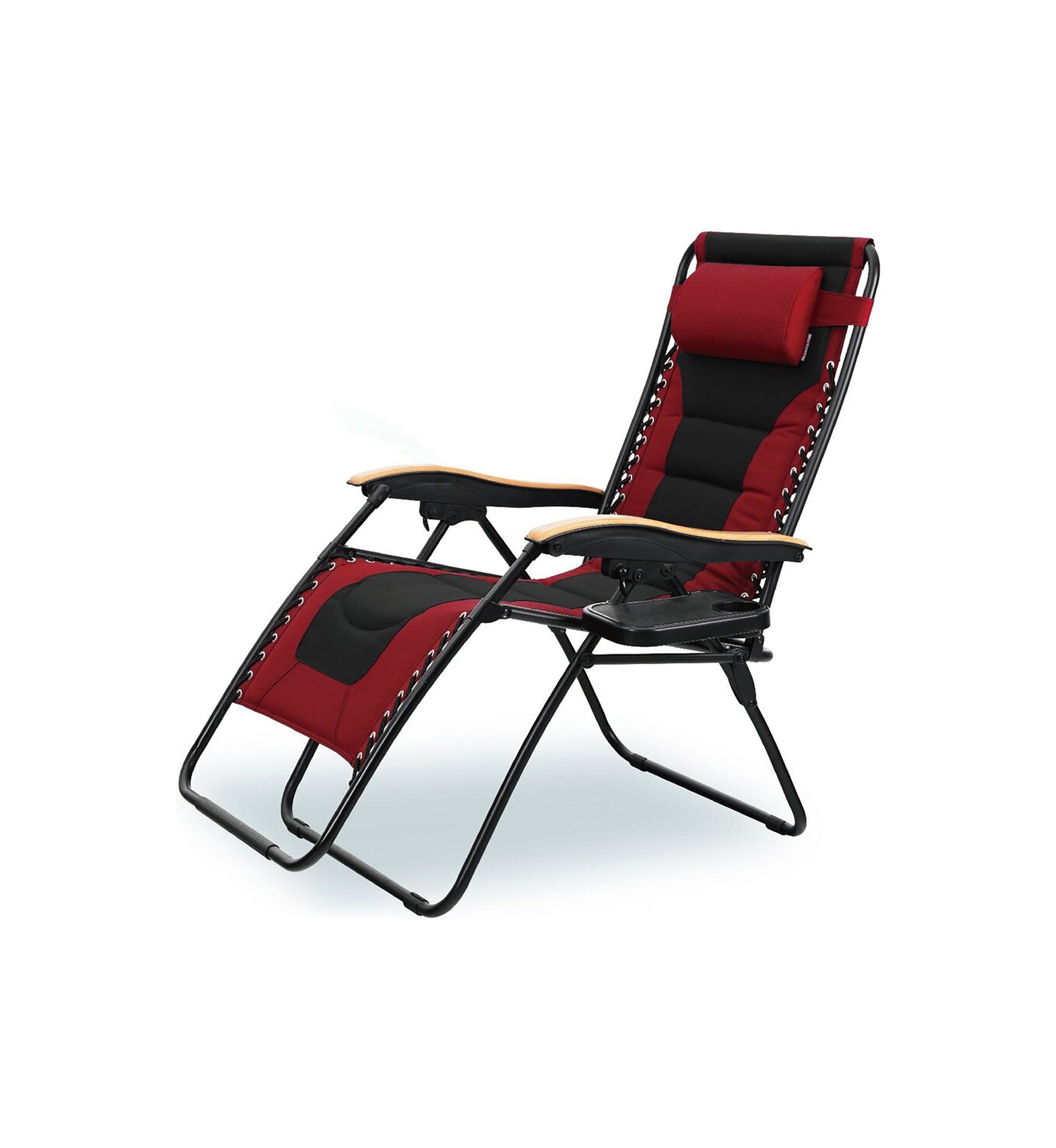 Lufuma Folding Oversized Zero Gravity Lounge Chair with Cup Holder