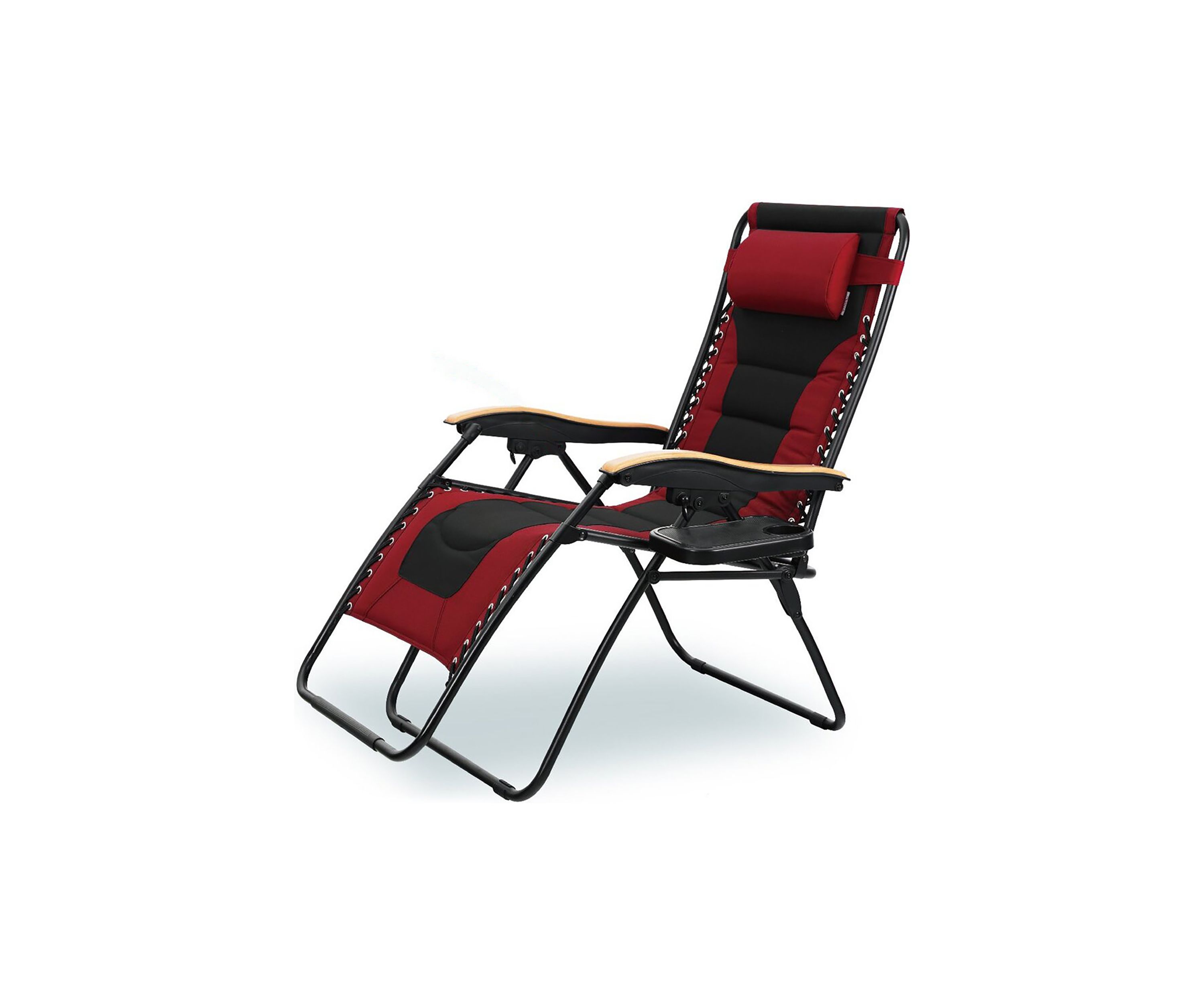 Lufuma Folding Oversized Zero Gravity Lounge Chair with Cup Holder