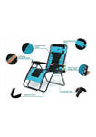 Lufuma Folding Oversized Zero Gravity Lounge Chair with Cup Holder