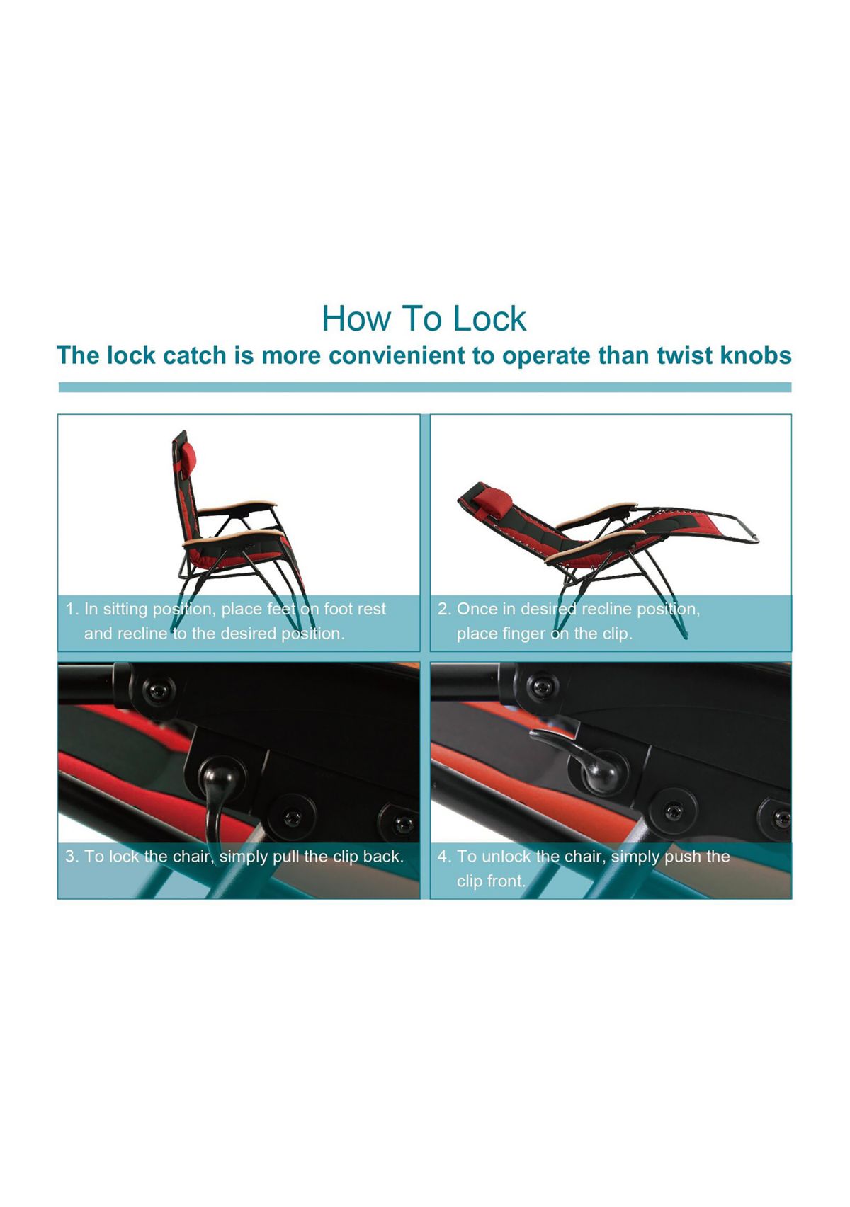 Lufuma Folding Oversized Zero Gravity Lounge Chair with Cup Holder