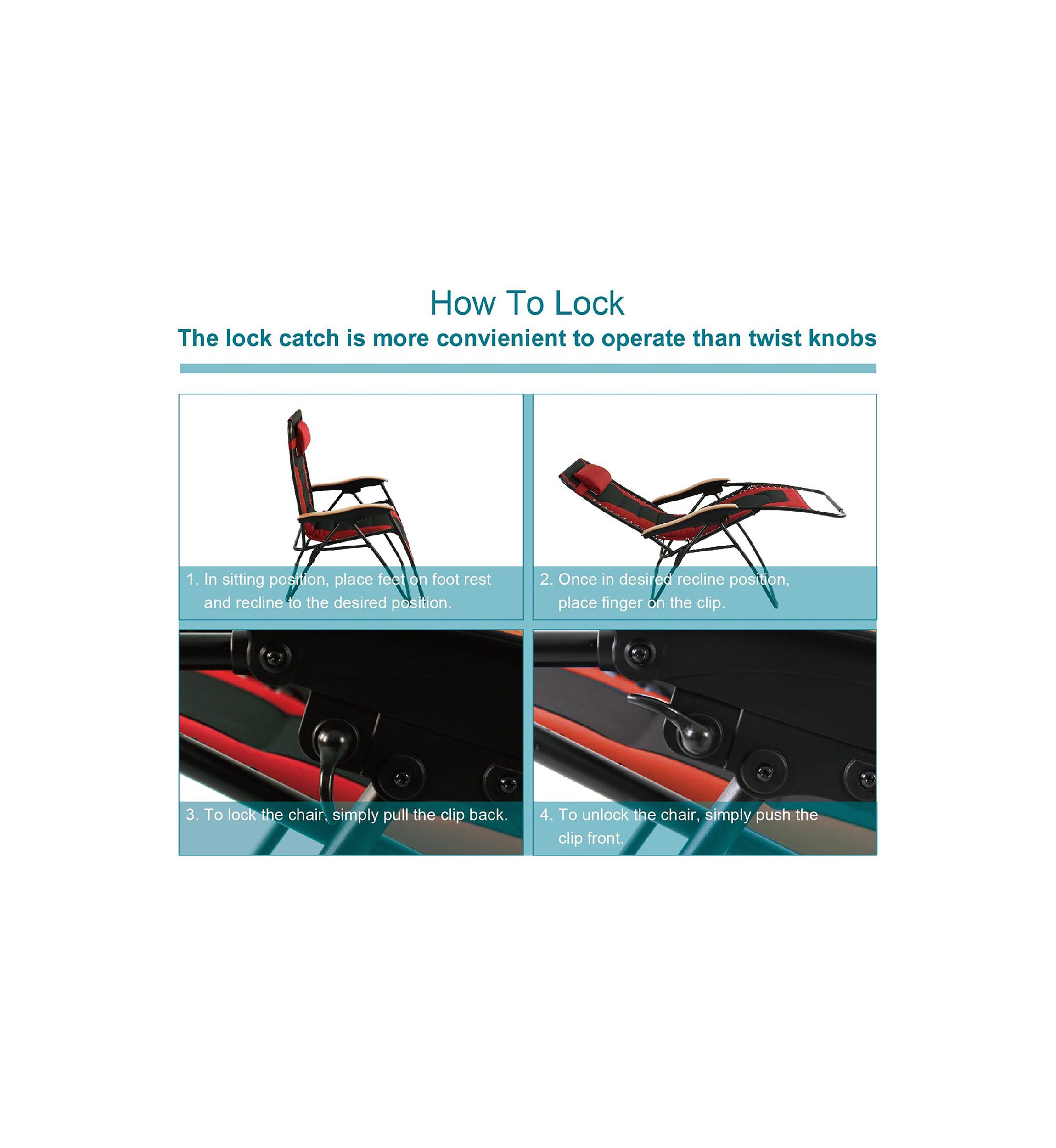 Lufuma Folding Oversized Zero Gravity Lounge Chair with Cup Holder