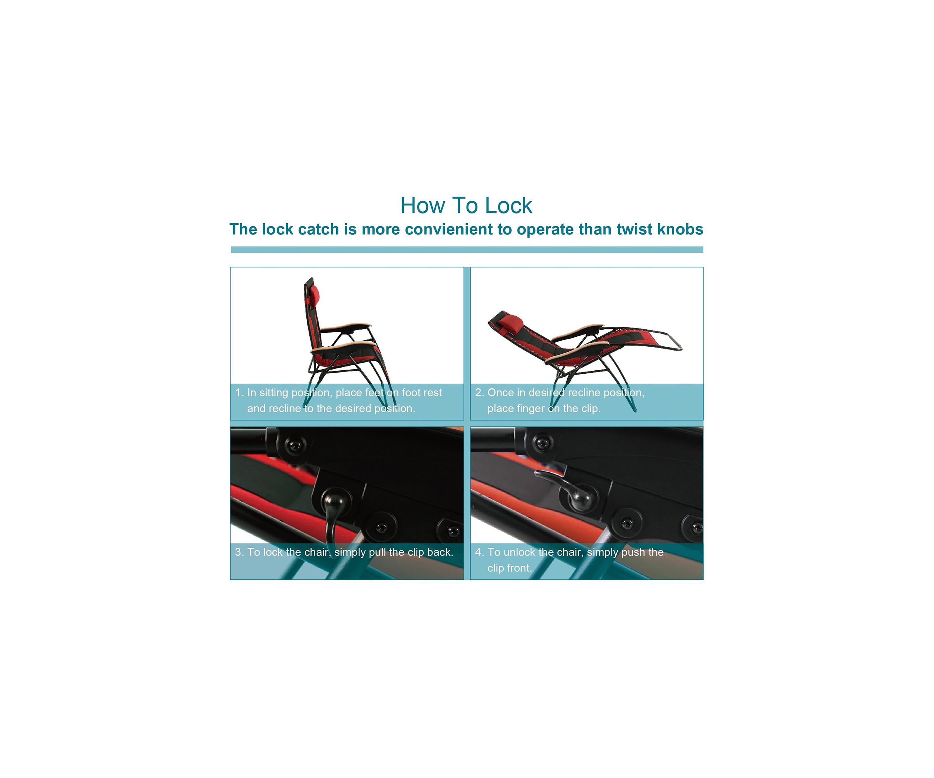 Lufuma Folding Oversized Zero Gravity Lounge Chair with Cup Holder