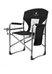 Folding Oversized Recliner Director Chair with Side Table