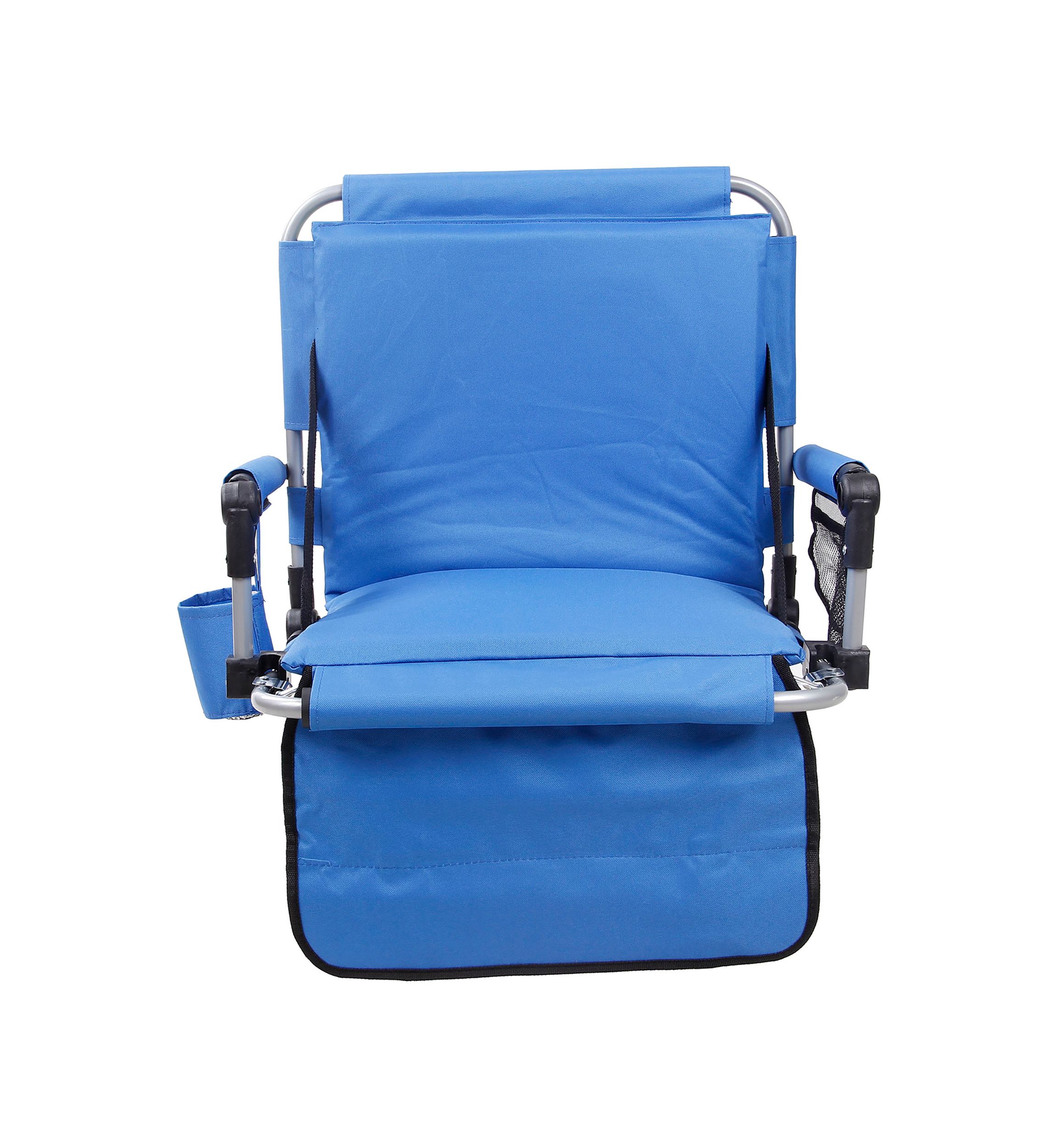 Padded Stadium Bleacher Chair with Armrest and Back