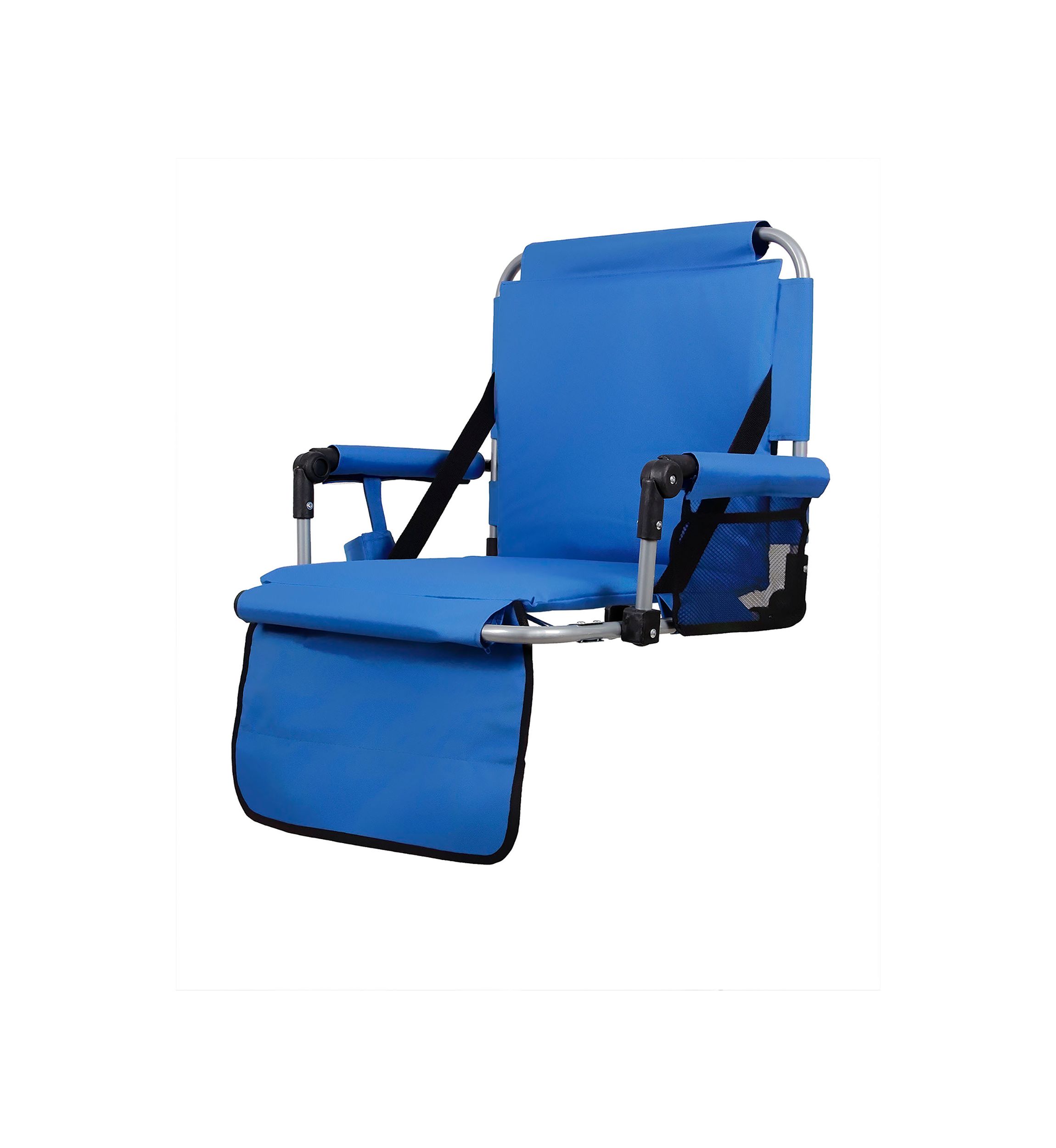 Padded Stadium Bleacher Chair with Armrest and Back